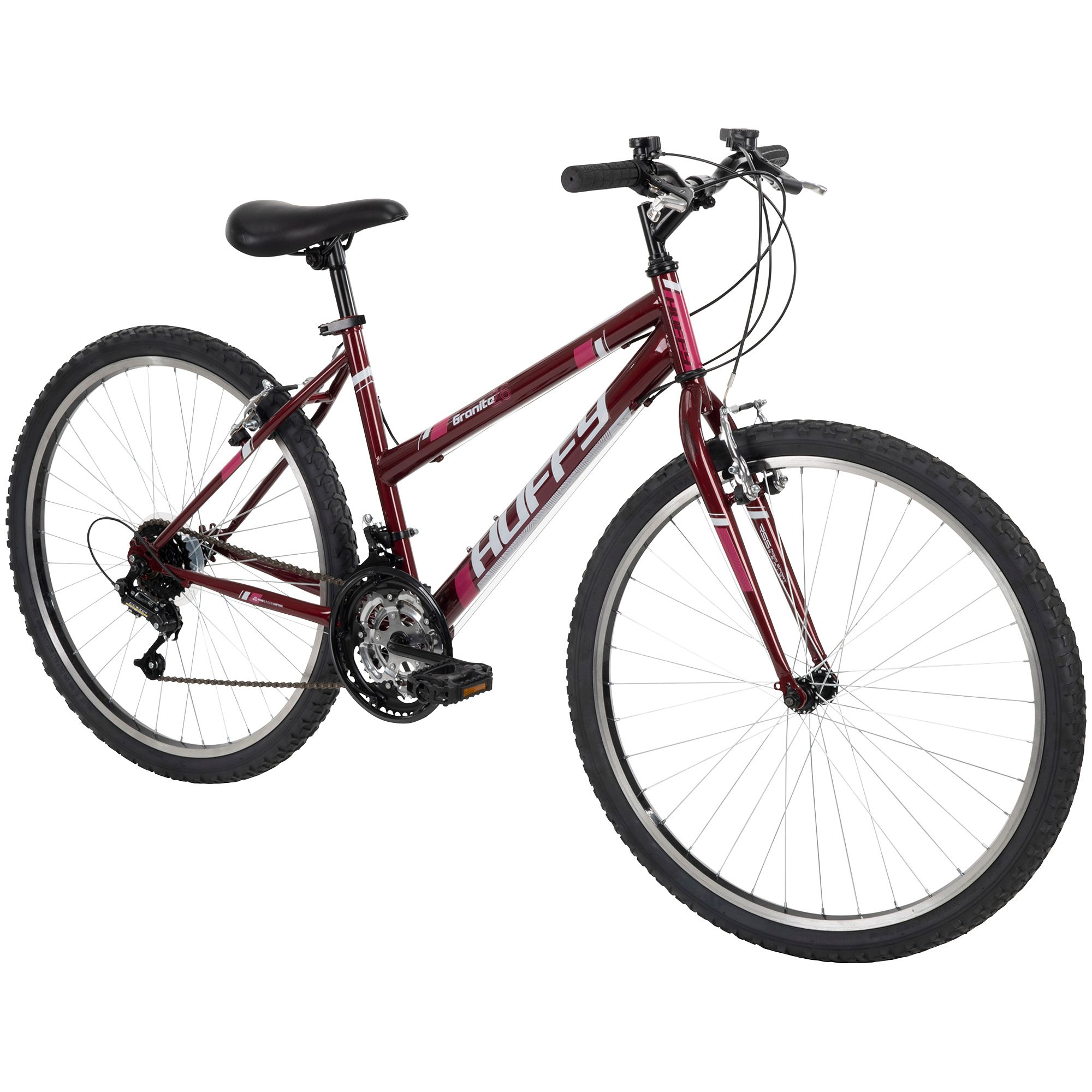 Huffy 15-Speed Granite Mountain Bike with Step-Through Frame - Red - Adult