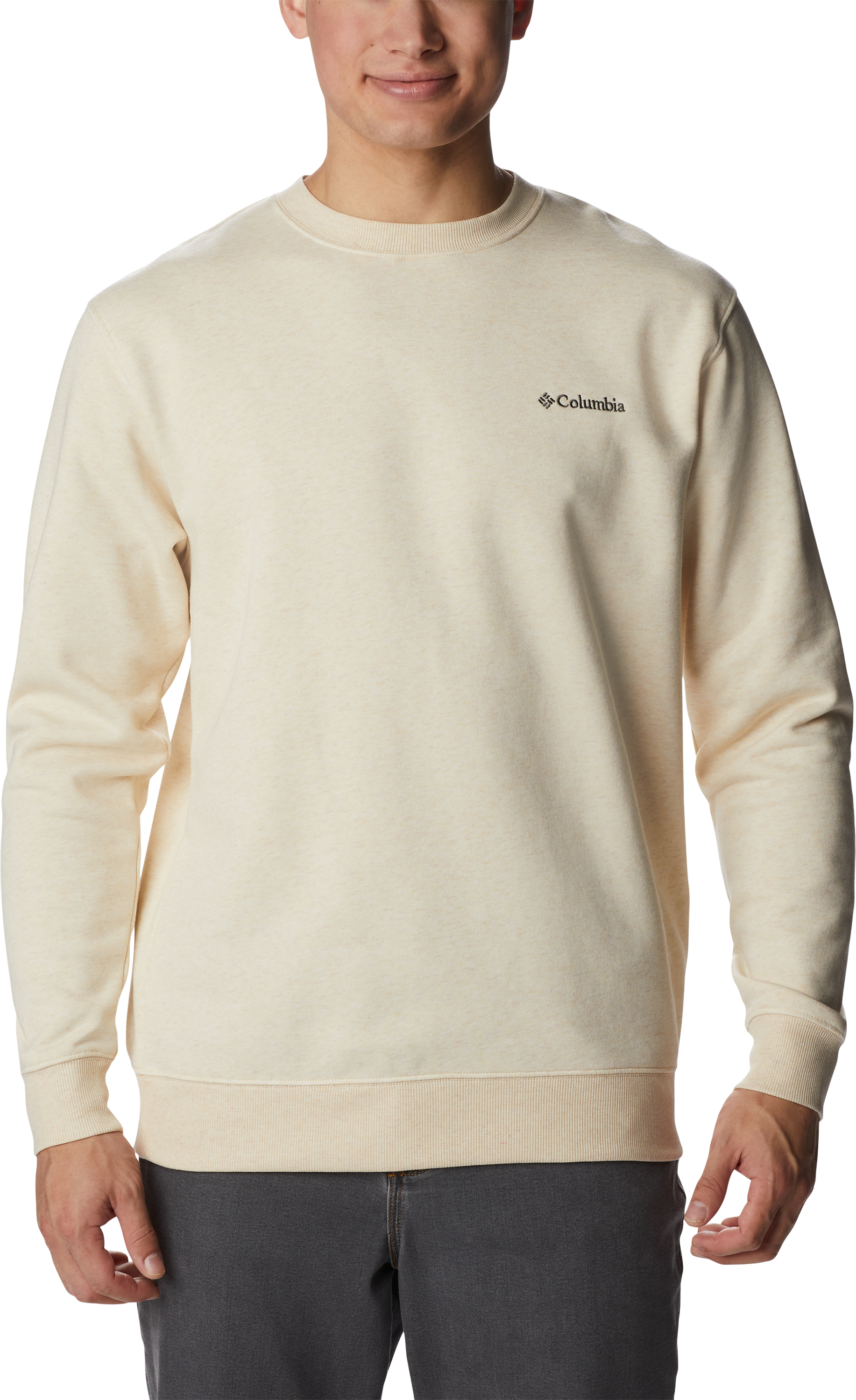 Columbia Hart Mountain II Crew Fleece Long-Sleeve Sweatshirt for Men - Oatmeal Heather - 4XL product image