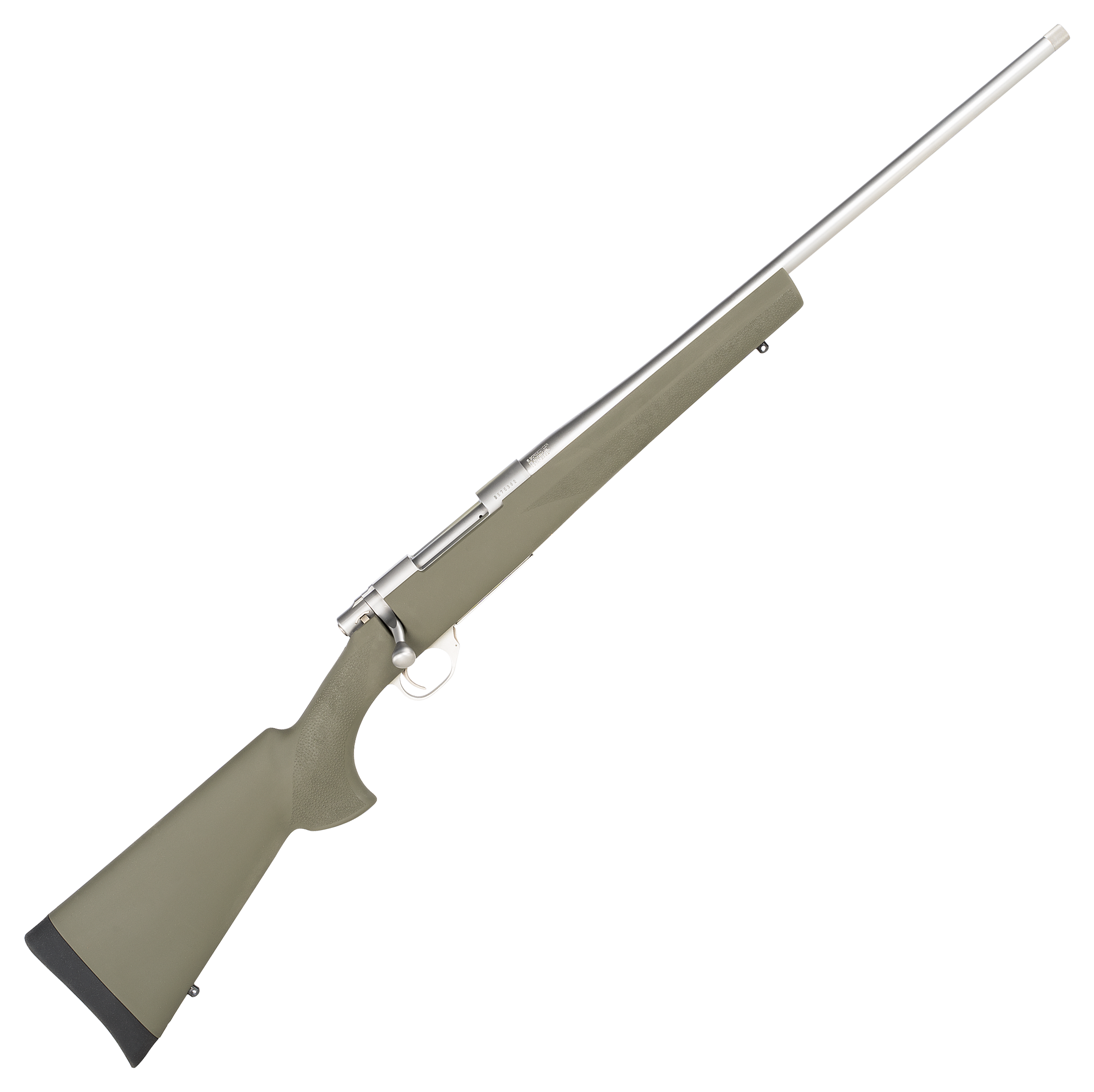 Image of Howa 1500 Hogue Bolt-Action Centerfire Rifle - 6.5 Creedmoor - Stainless Steel - Green Hogue Overmold