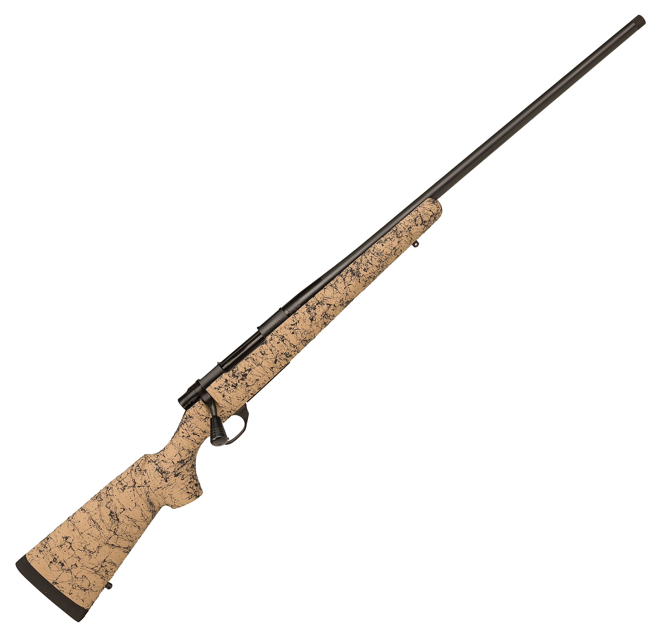 Image of Howa M1500 HS Precision Bolt-Action Rifle with Threaded Barrel - .308 Winchester - Matte Blue - Tan w/Black Webbing