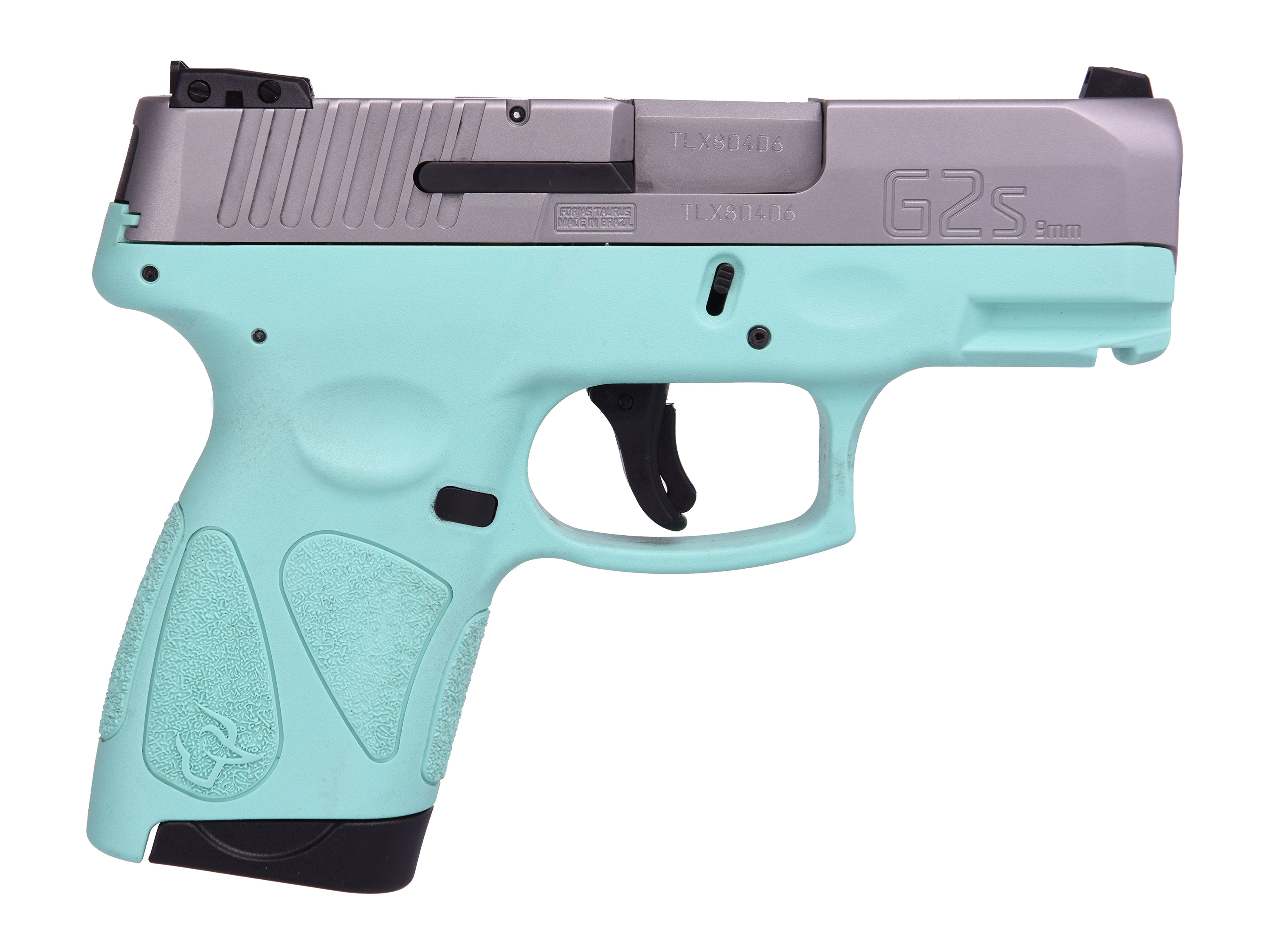 Taurus G2s SemiAuto Pistol with Manual Safety  9mm  StainlessCyan