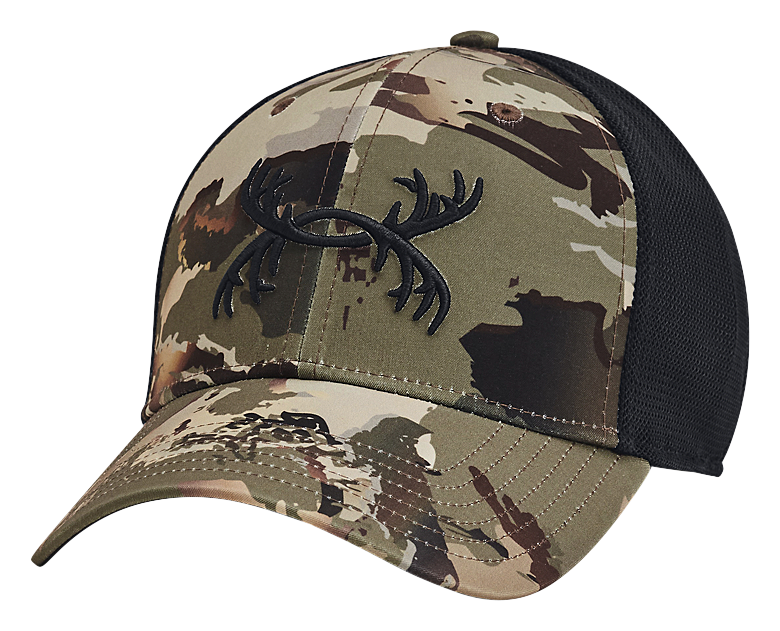 Image of Under Armour Antler Outdoor Trucker Cap for Men - UA Forest All-Season/Black