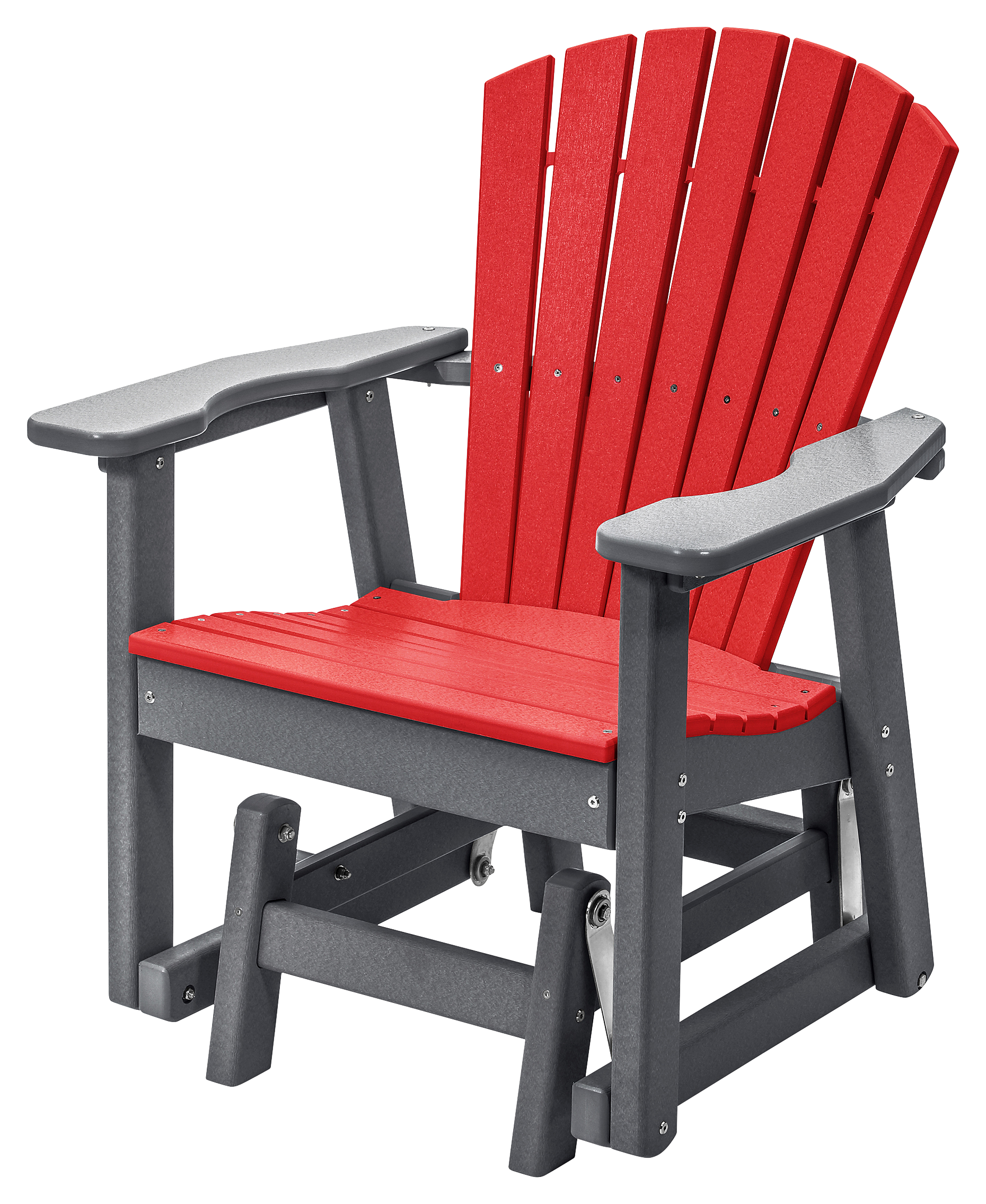 Image of Perfect Choice Classic Single Glider - Cardinal Red/Gray