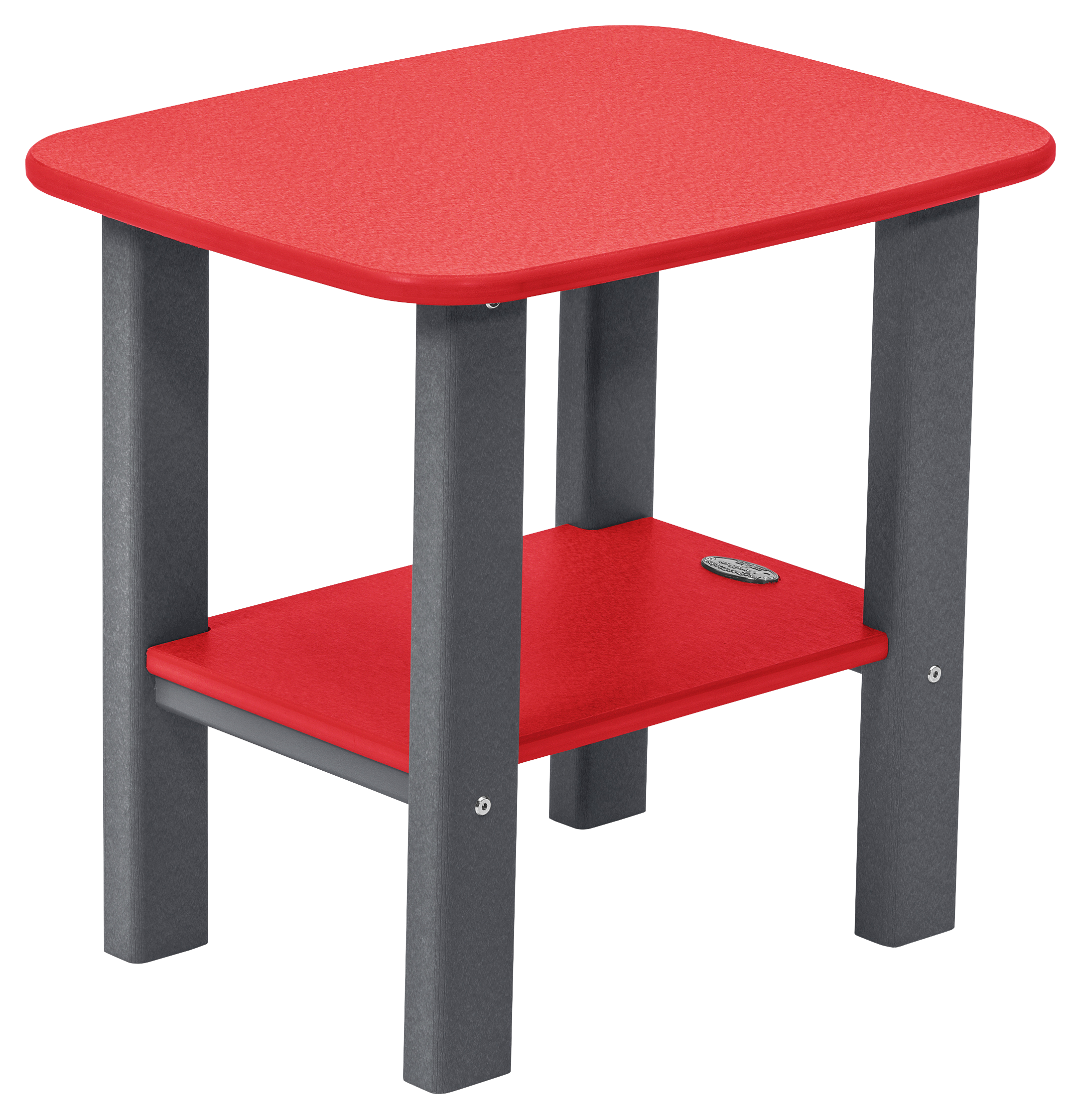 Image of Perfect Choice Classic Style Side Table - Cardinal Red/Gray