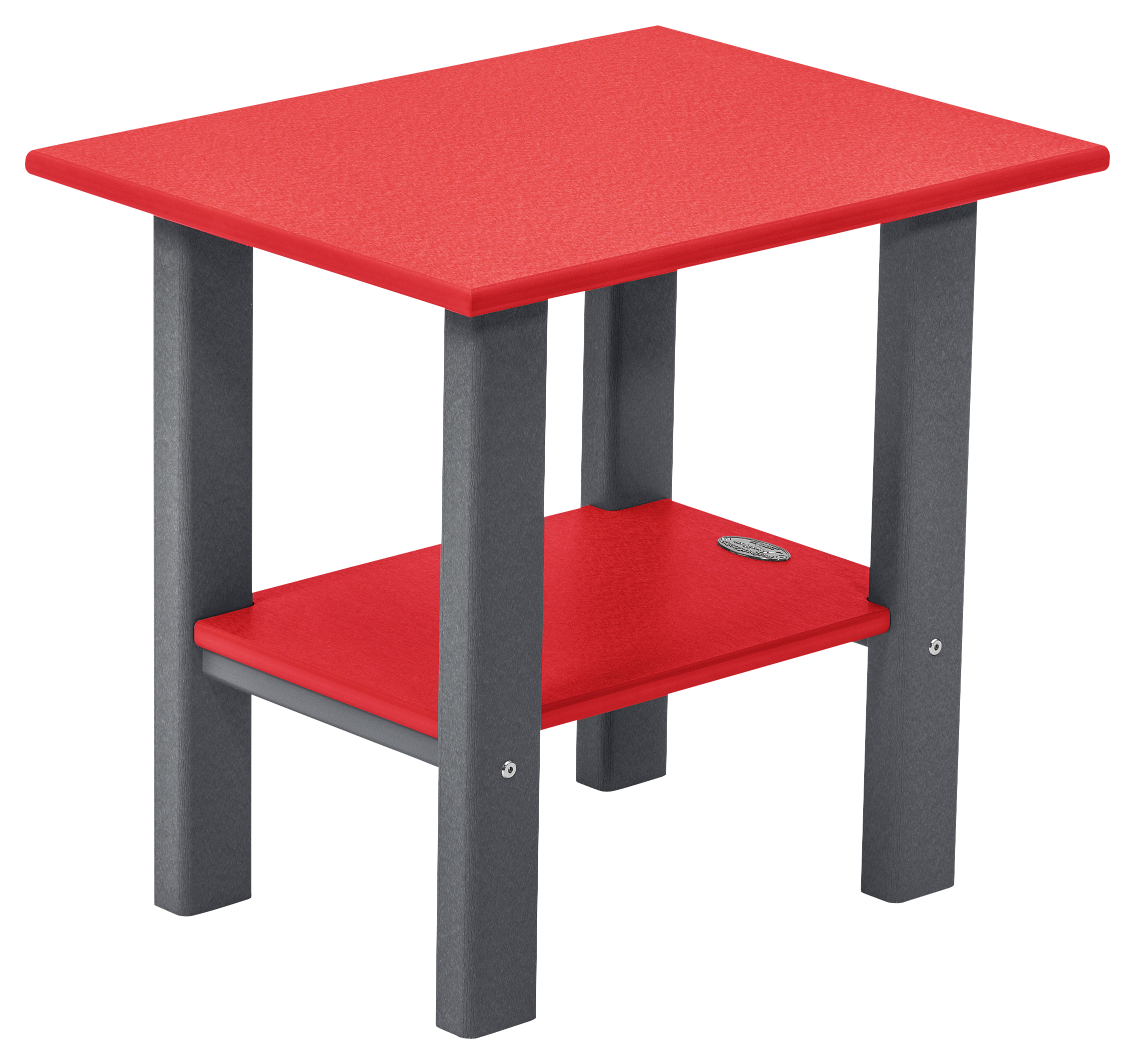 Image of Perfect Choice Stanton Dining-Height Side Table - Cardinal Red/Gray