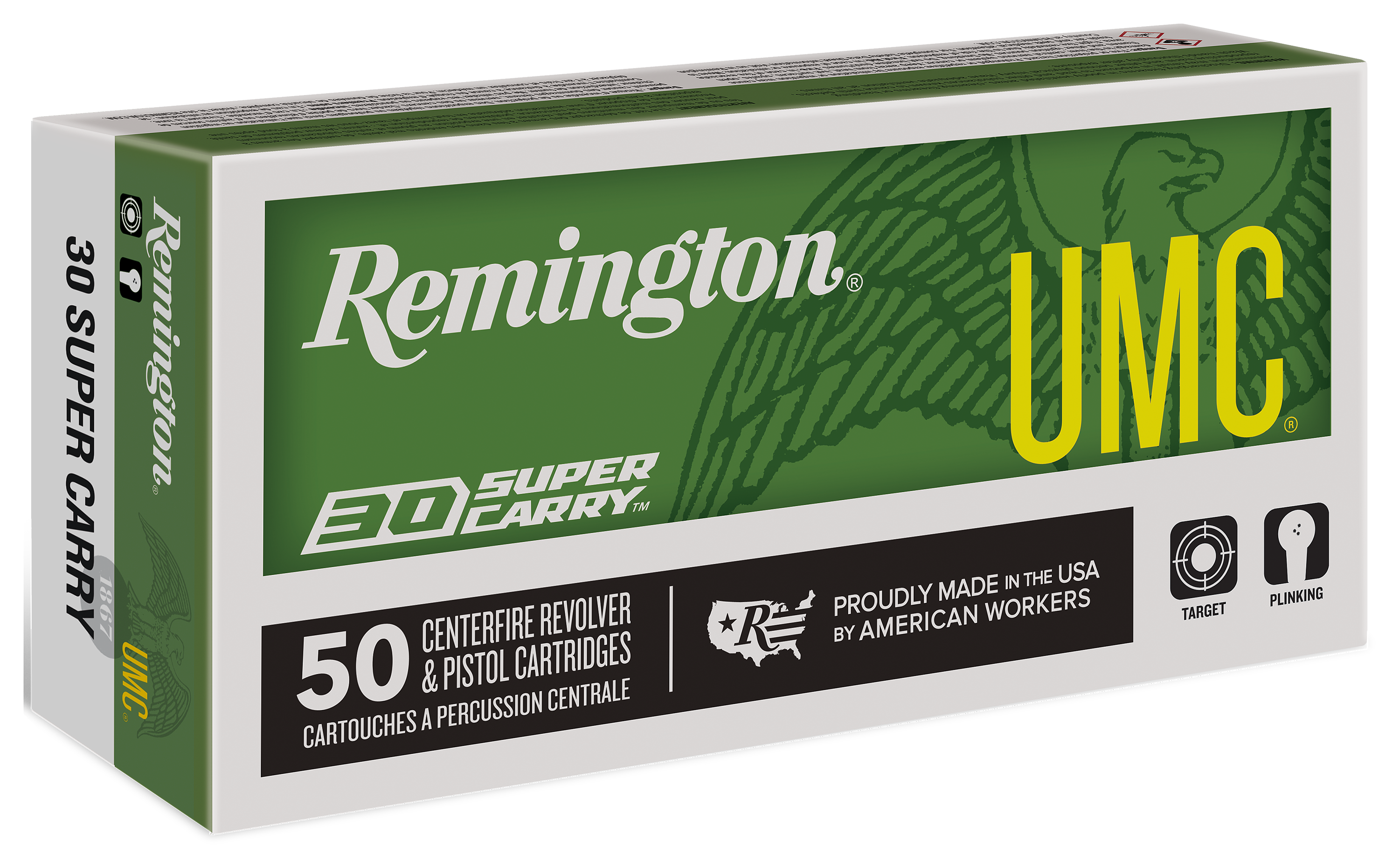 Remington UMC 30 Super Carry 100 Grain FMJ Handgun Ammo