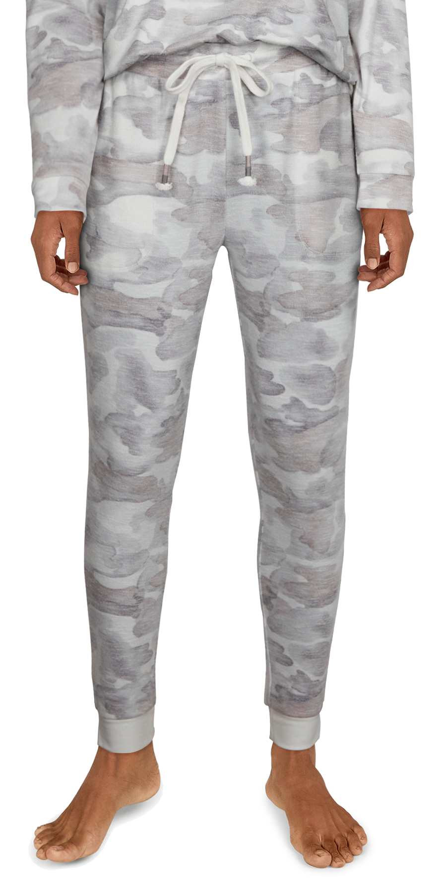 Natural Reflections Camo Print Jogger Pants for Ladies - Gray Print - L product image