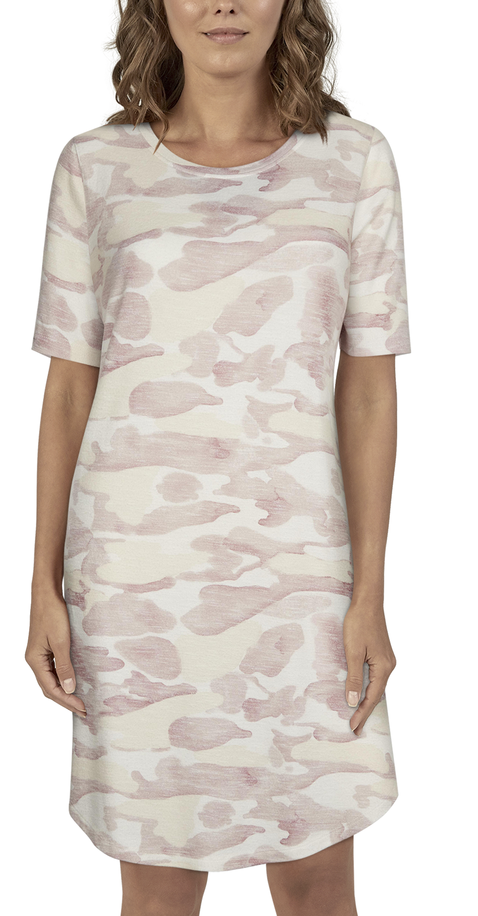 Natural Reflections Camo Short-Sleeve Night Dress for Ladies - Wistful Mauve - XL product image