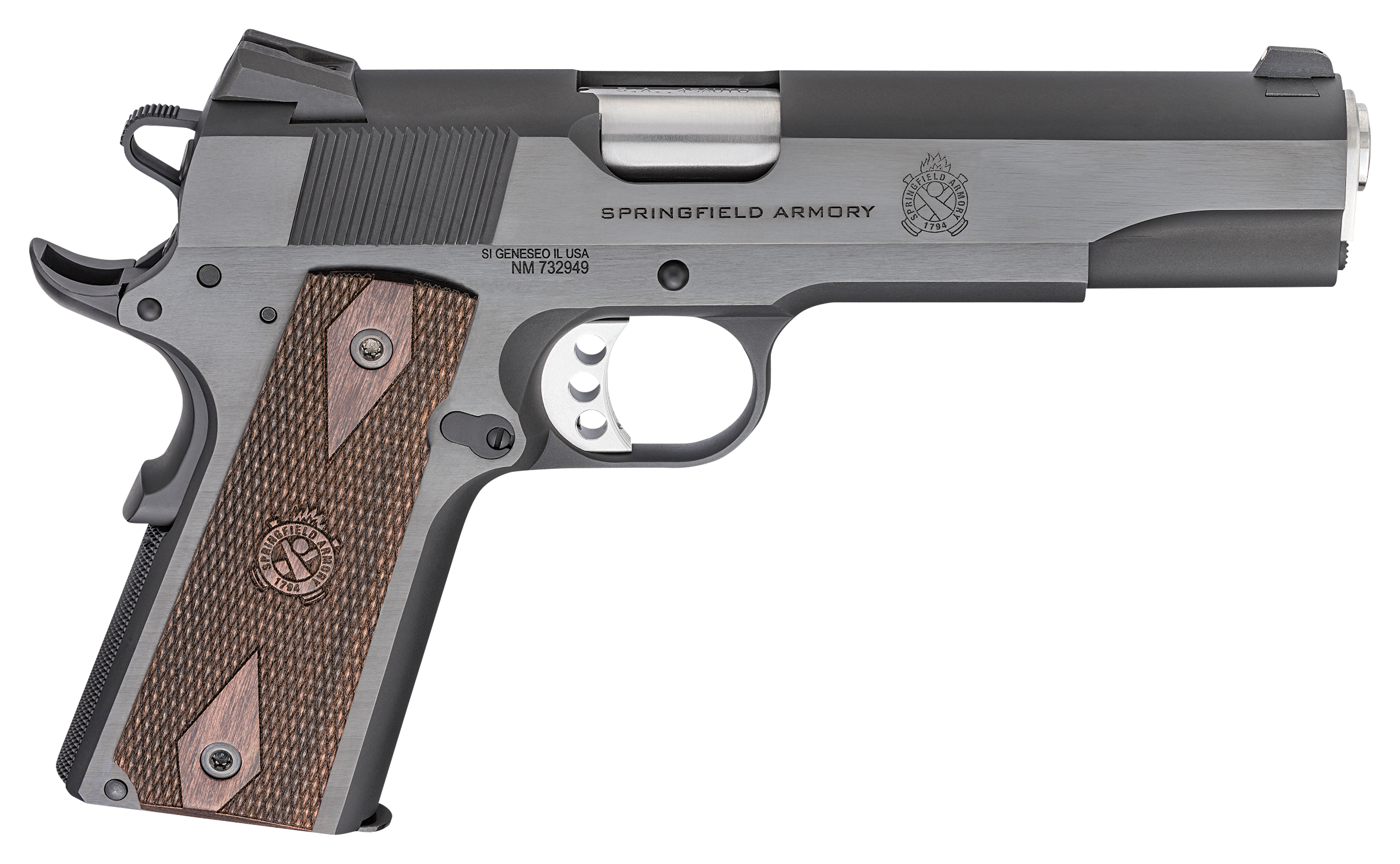 Springfield Armory 1911 Garrison SemiAuto Pistol  45 ACP  Blued  7