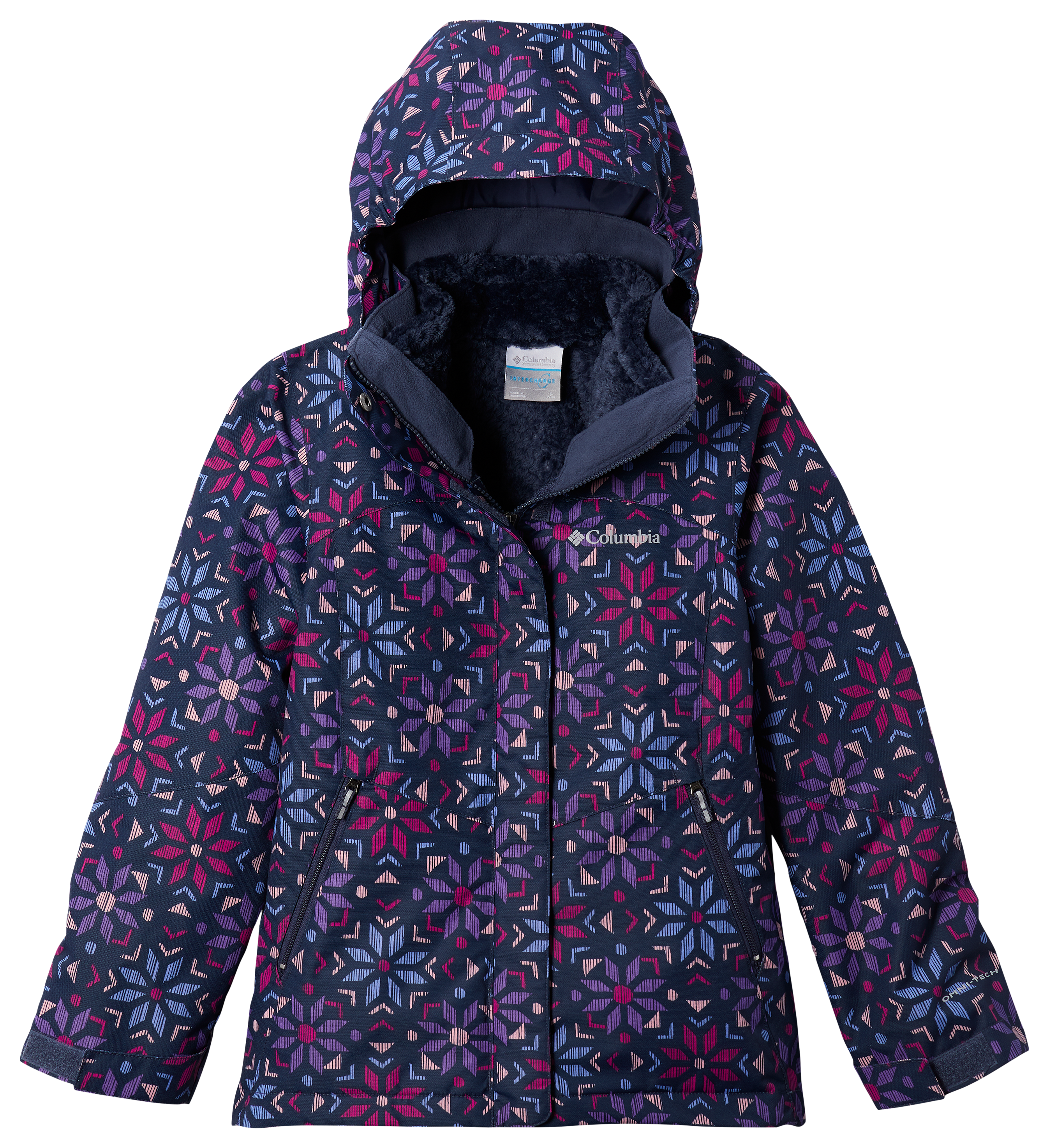 Columbia Bugaboo II Fleece Interchange Jacket for Girls - Serenity Paperfla
