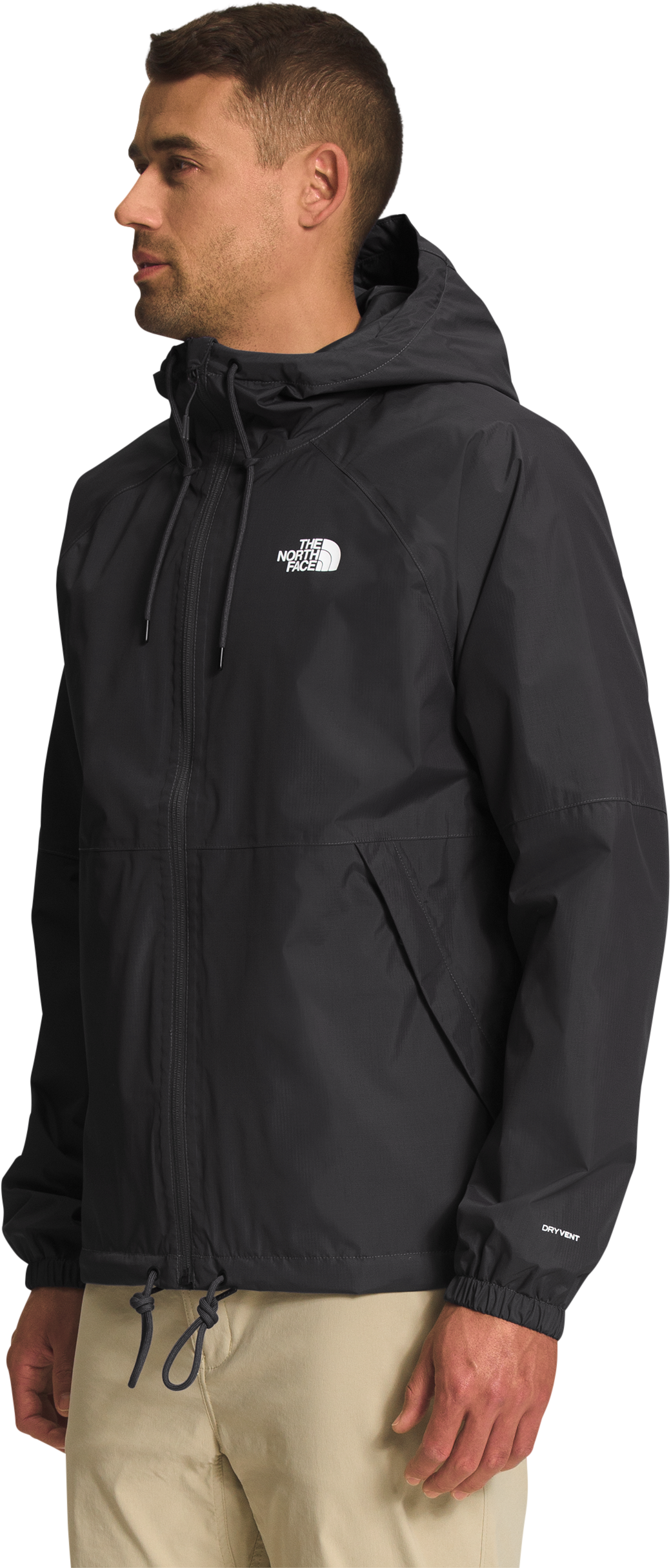 The North Face Antora Rain Full-Zip Long-Sleeve Hoodie for Men - TNF Black - 2XL