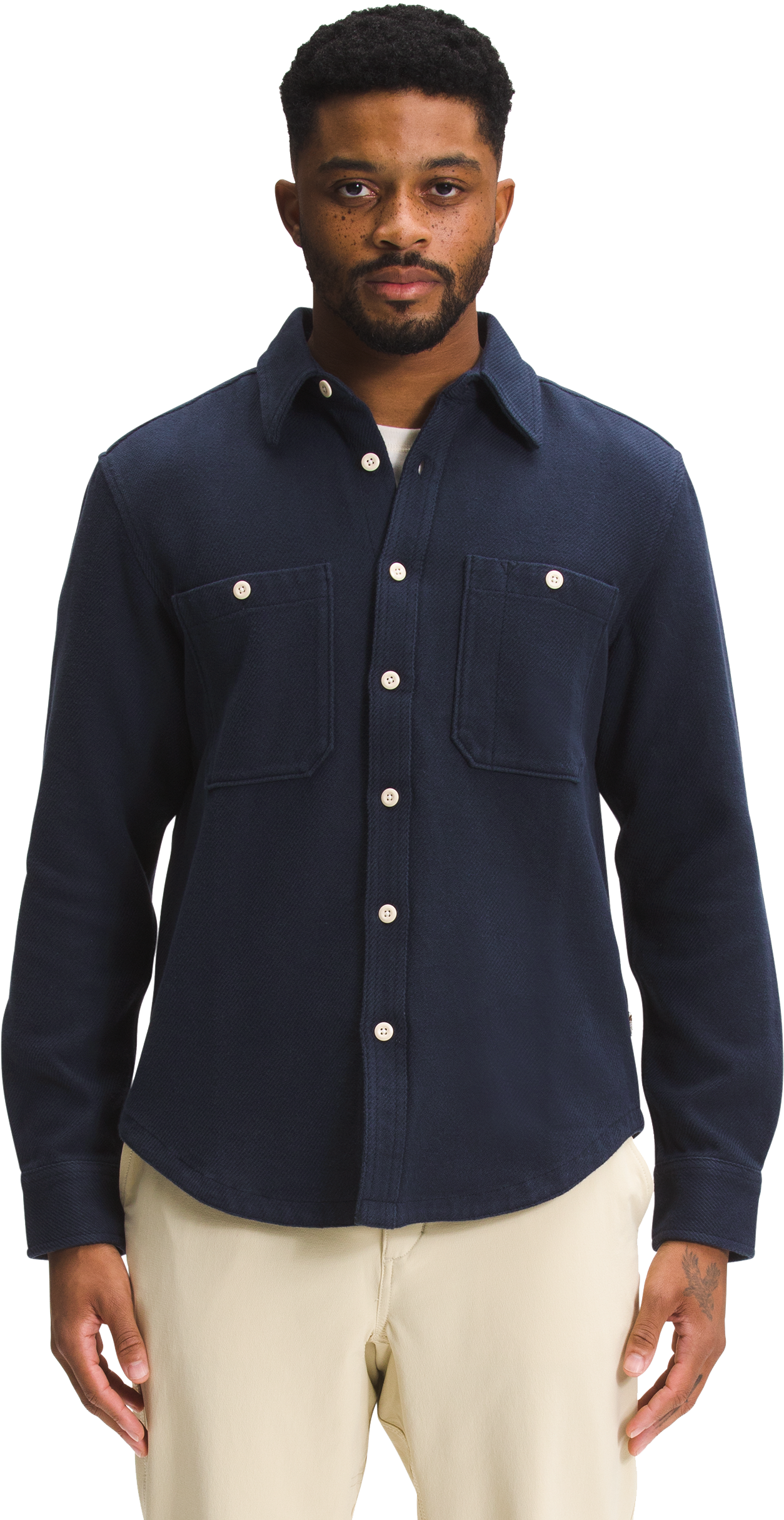 The North Face Valley Twill Flannel Long-Sleeve Shirt for Men - Aviator Navy - S