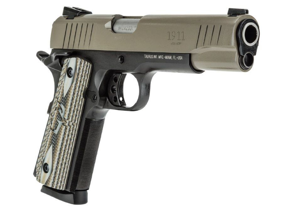 Taurus 1911 Semi-Auto Pistol with VZ Grips - Cerakote Sand - Taurus