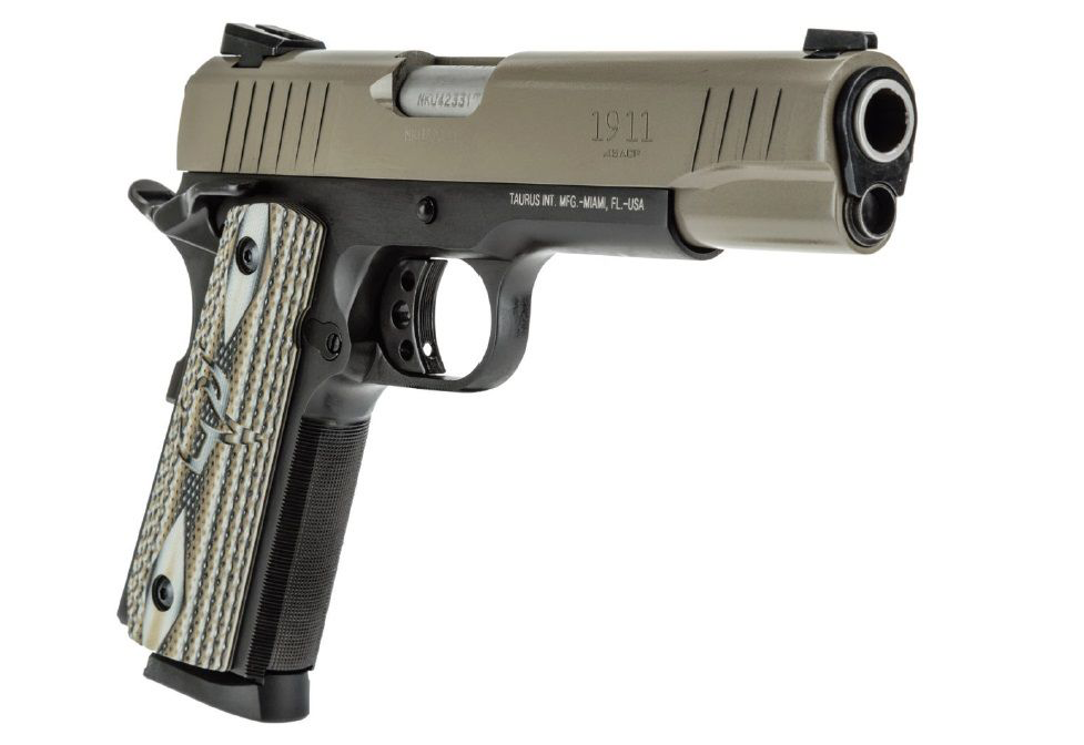 Taurus 1911 SemiAuto Pistol with VZ Grips  Cerakote Sand