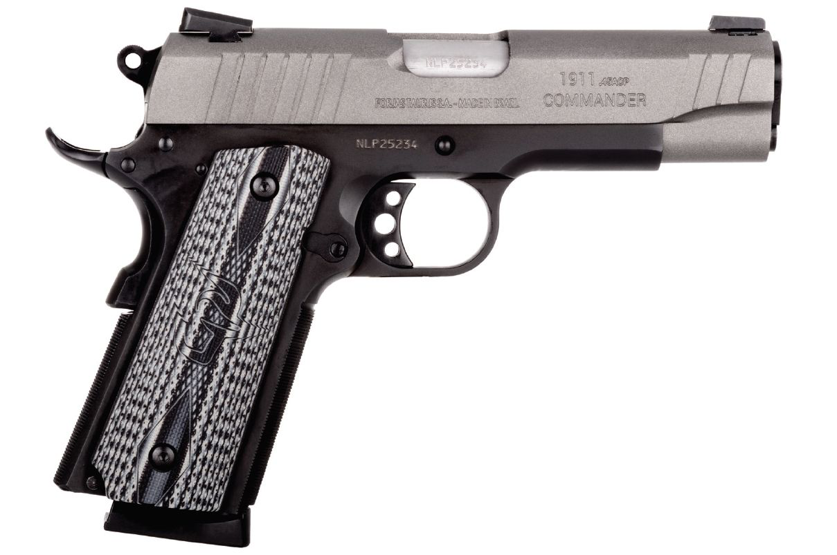 Taurus 1911 Commander SemiAuto Pistol with VZ Grips  Cerakote Gray