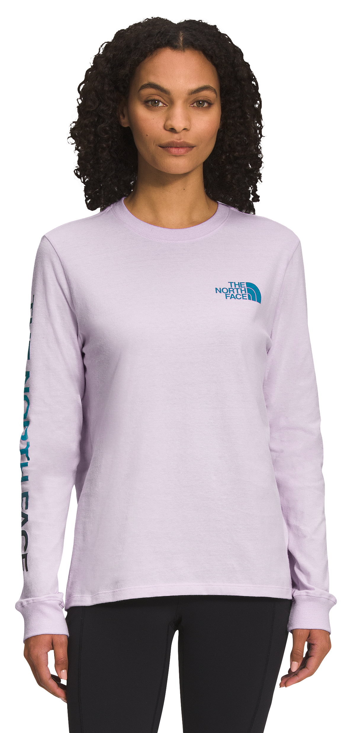 The North Face Brand Proud Long-Sleeve Shirt for Ladies - Lavender Fog/Ombre Graphic - XXL
