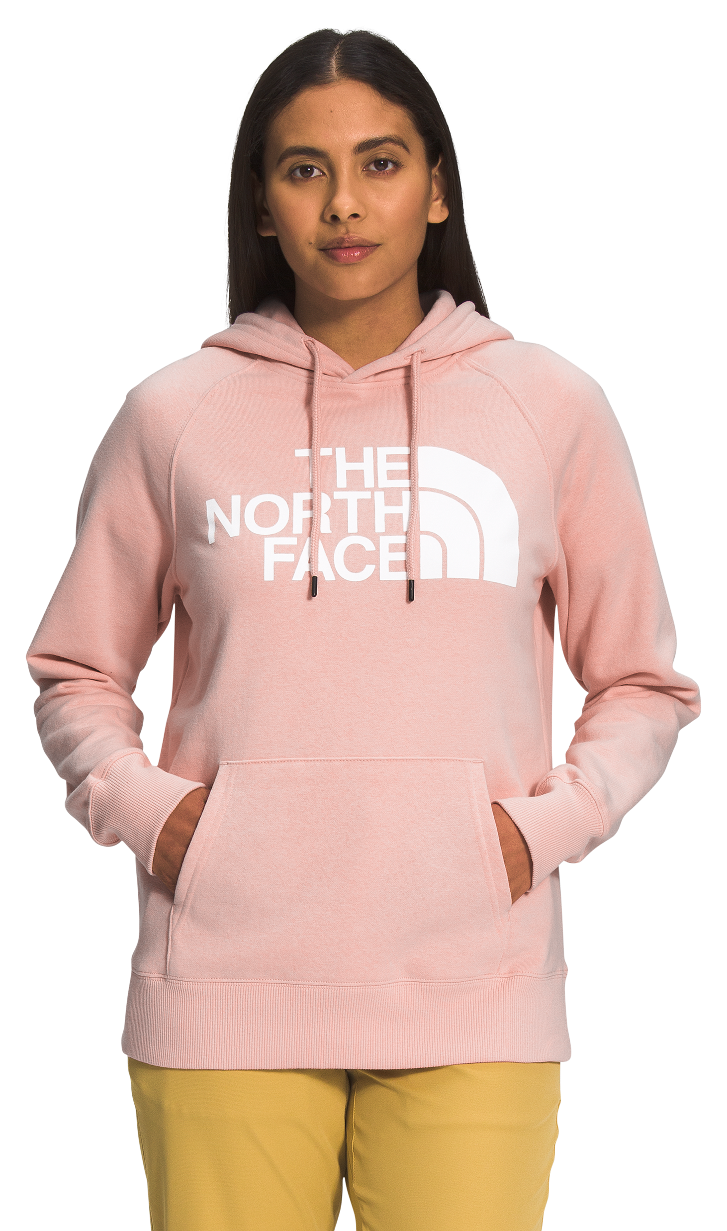 The North Face Half Dome Pullover Long-Sleeve Hoodie for Ladies - Evening Sand Pink/TNF White - XXL