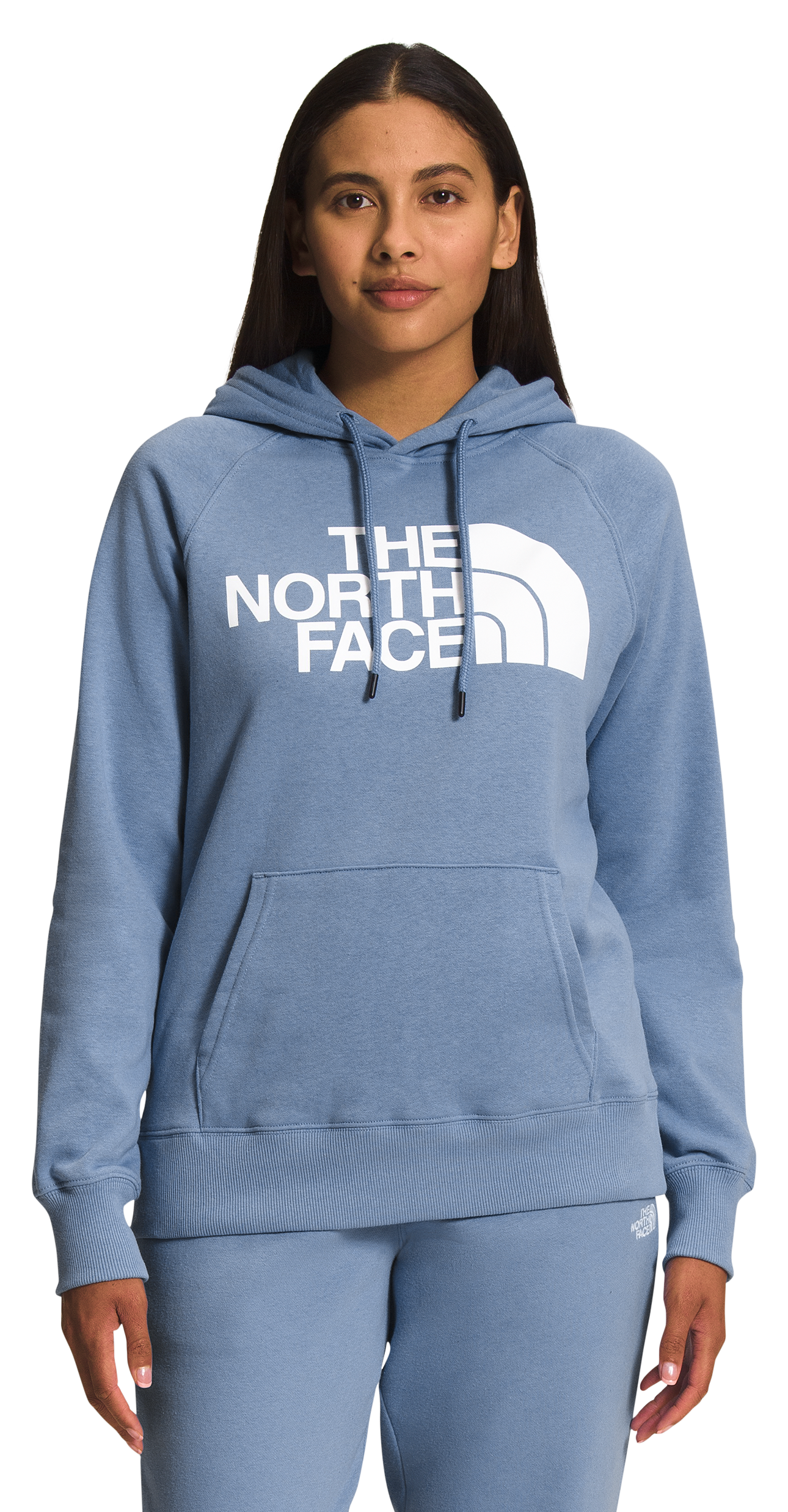 The North Face Half Dome Pullover Long-Sleeve Hoodie for Ladies - Folk Blue/TNF White - M
