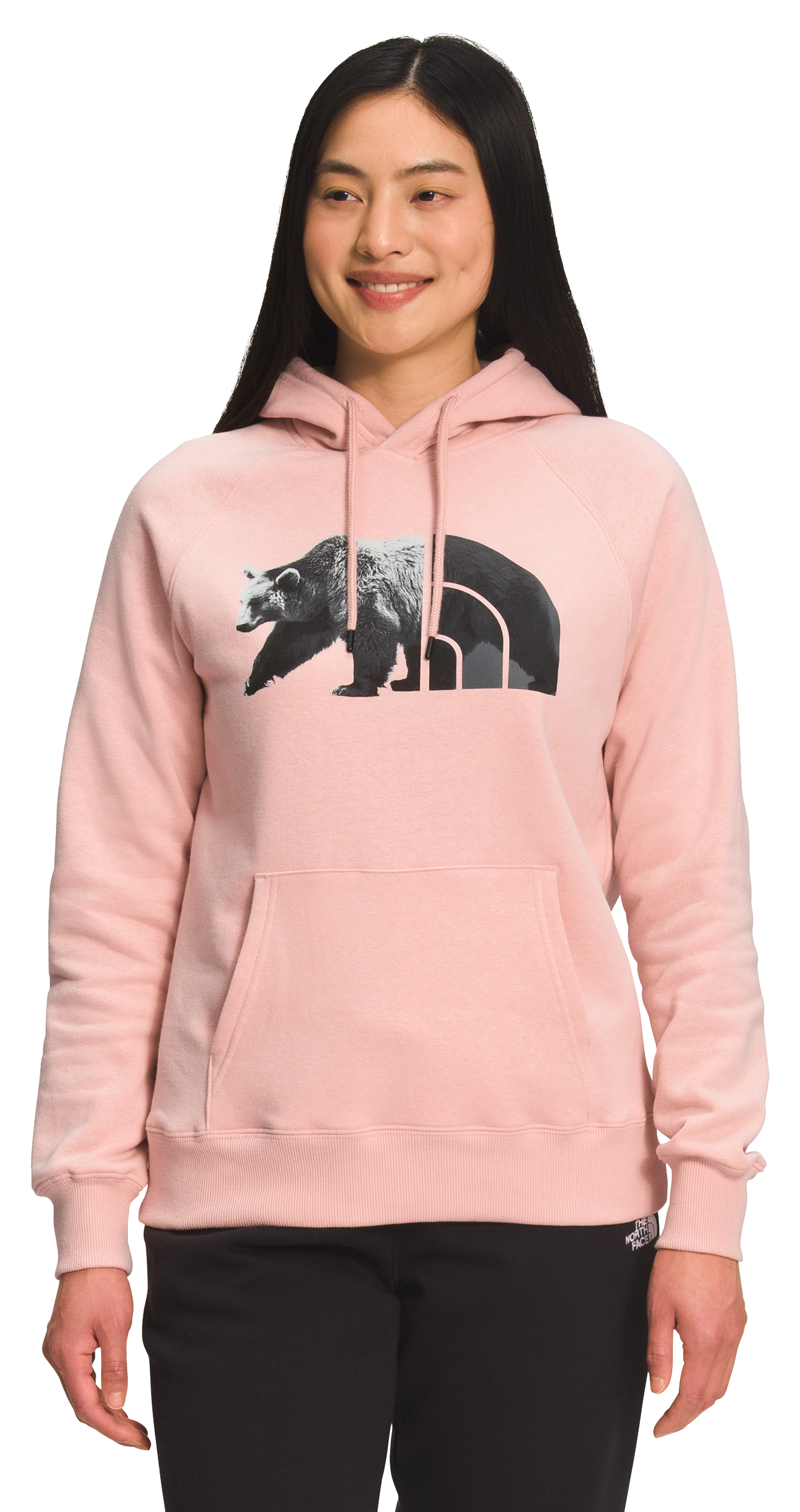 The North Face TNF Bear Long-Sleeve Hoodie for Ladies - Evening Sand Pink/TNF Black - L product image