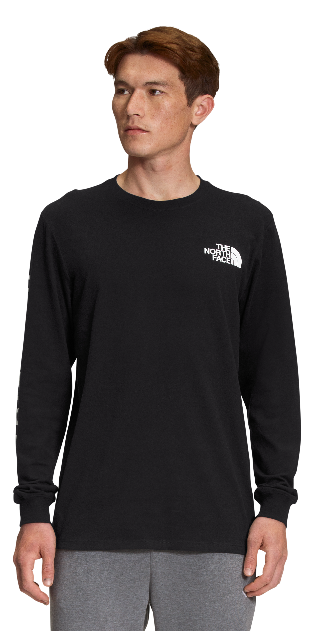 The North Face TNF Sleeve Hit Long-Sleeve T-Shirt for Men - TNF Black/TNF White - M