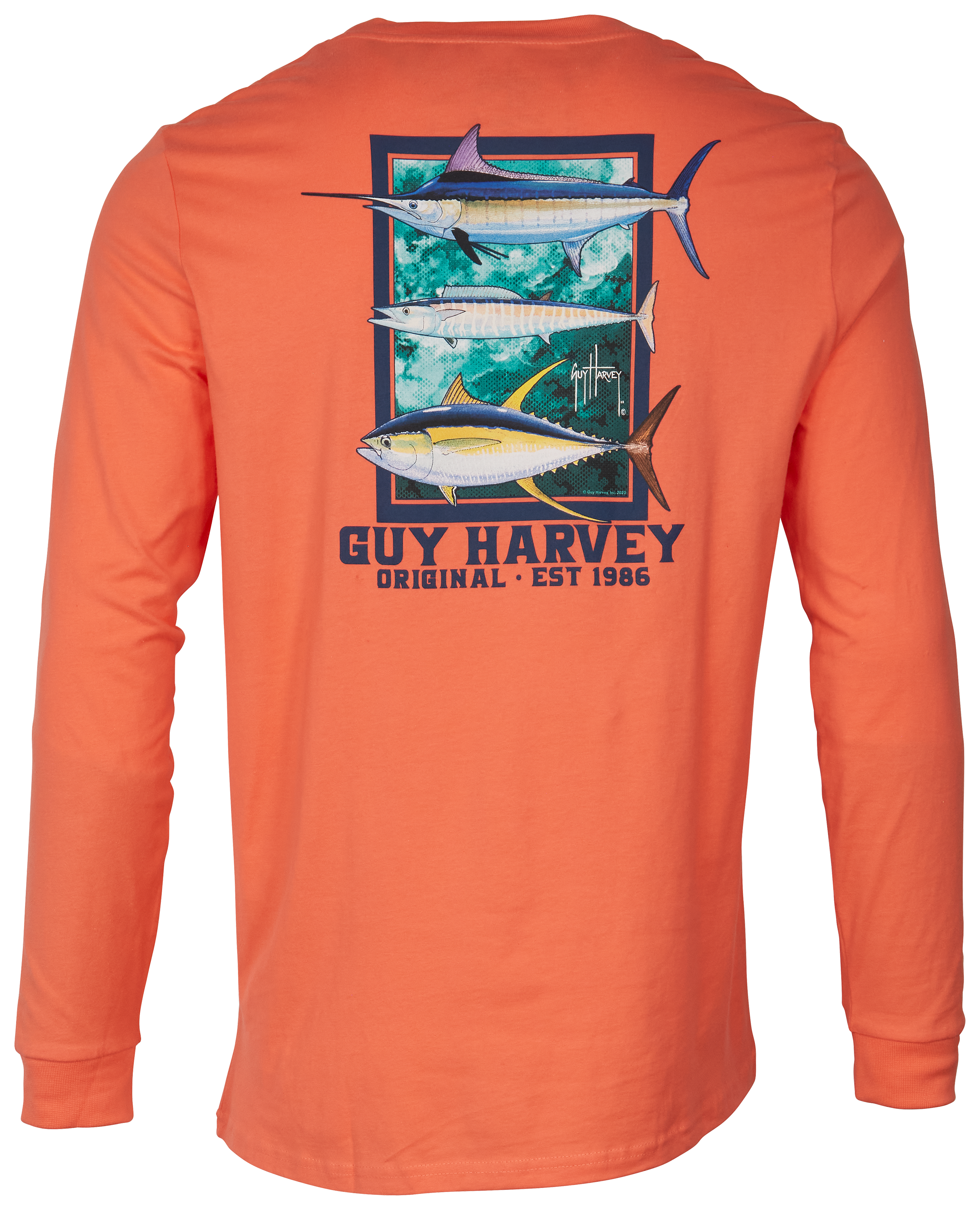 Guy Harvey Big Three Long-Sleeve T-Shirt for Men