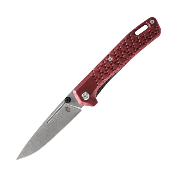 Gerber Zilch Folding Knife - Drab Red, Stonewashed Blade
