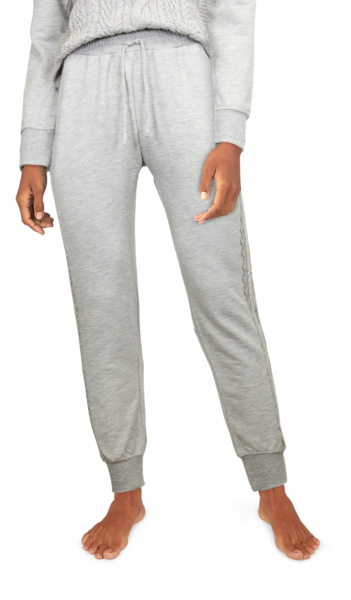 Natural Reflections Cable-Knit Jogger Pants for Ladies