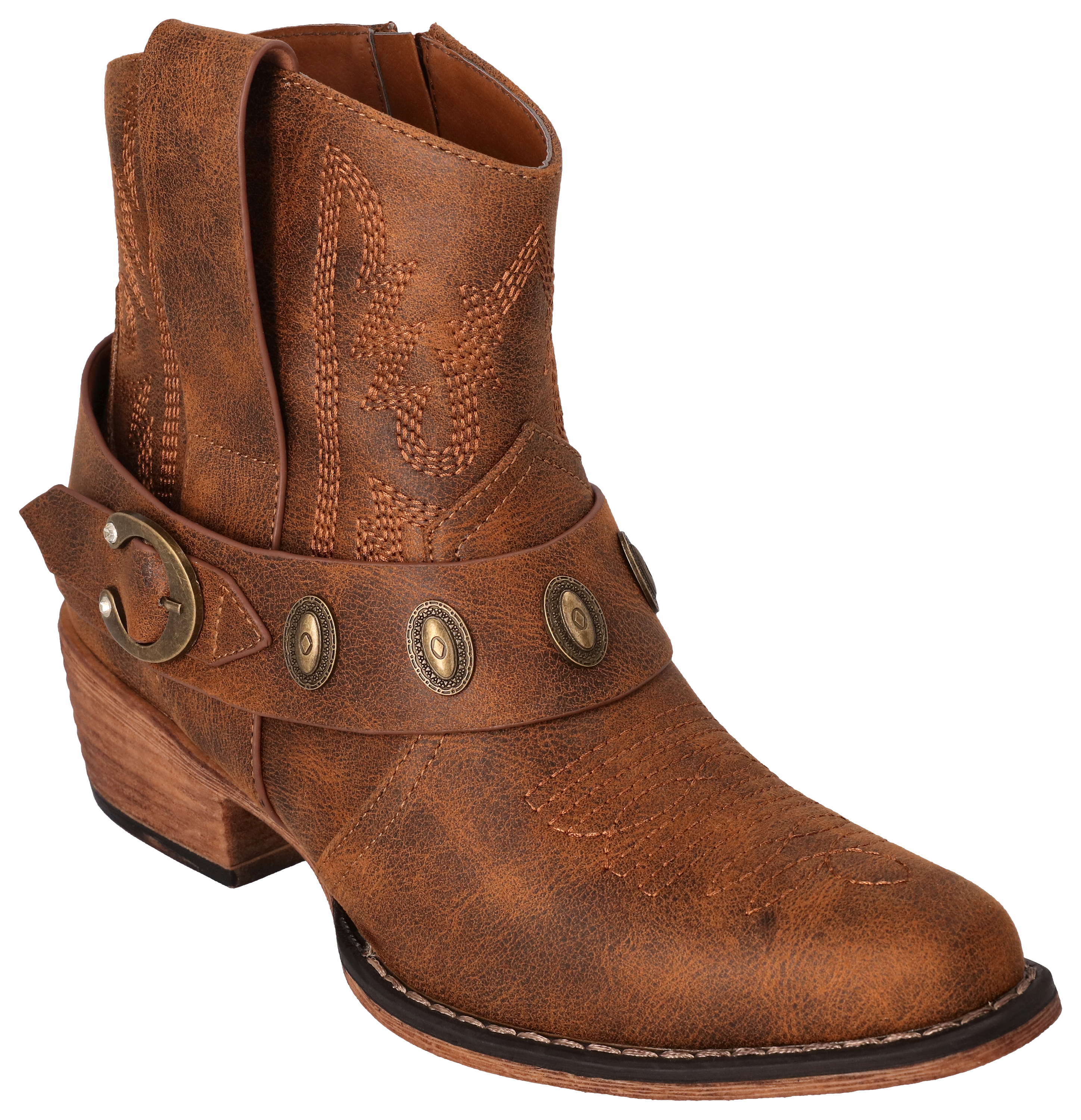 Natural Reflections Kaylee Buckle Ankle Boots for Ladies