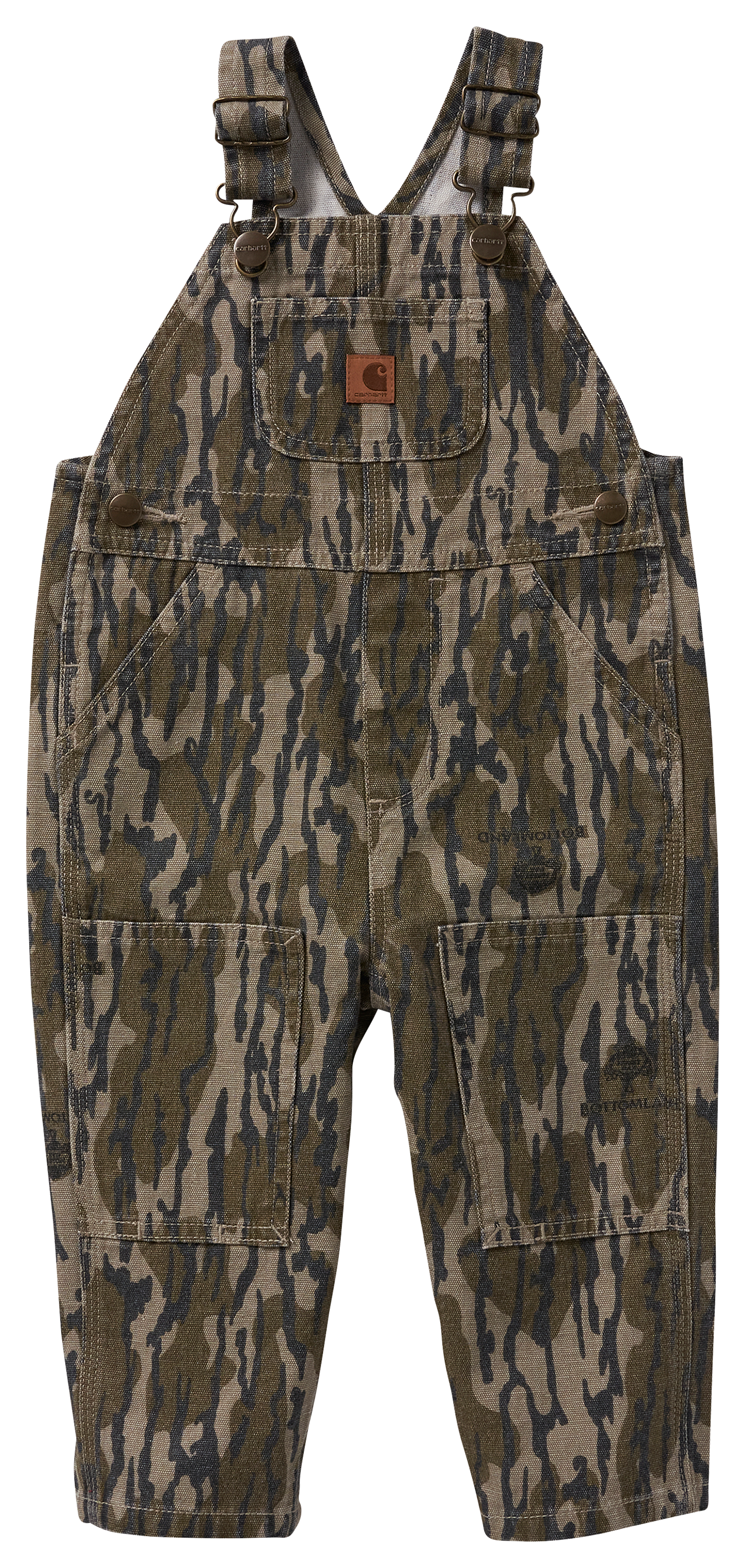 Image of Carhartt Loose-Fit Canvas Camo Bib Overalls for Toddler Boys - Mossy Oak Original Bottomland - 3T