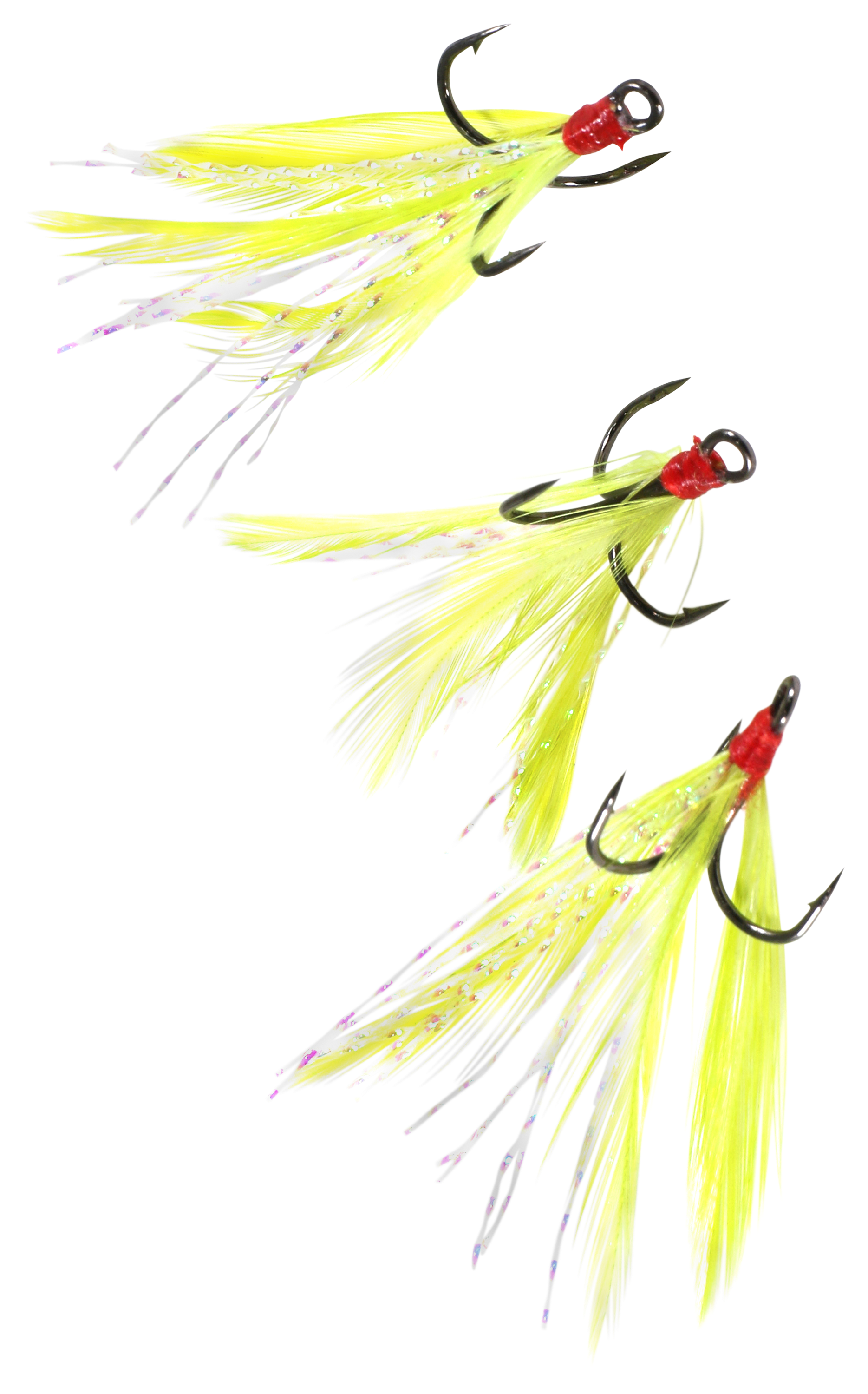 Clam Gaff Feathered Treble Hook - #10 - Chartreuse