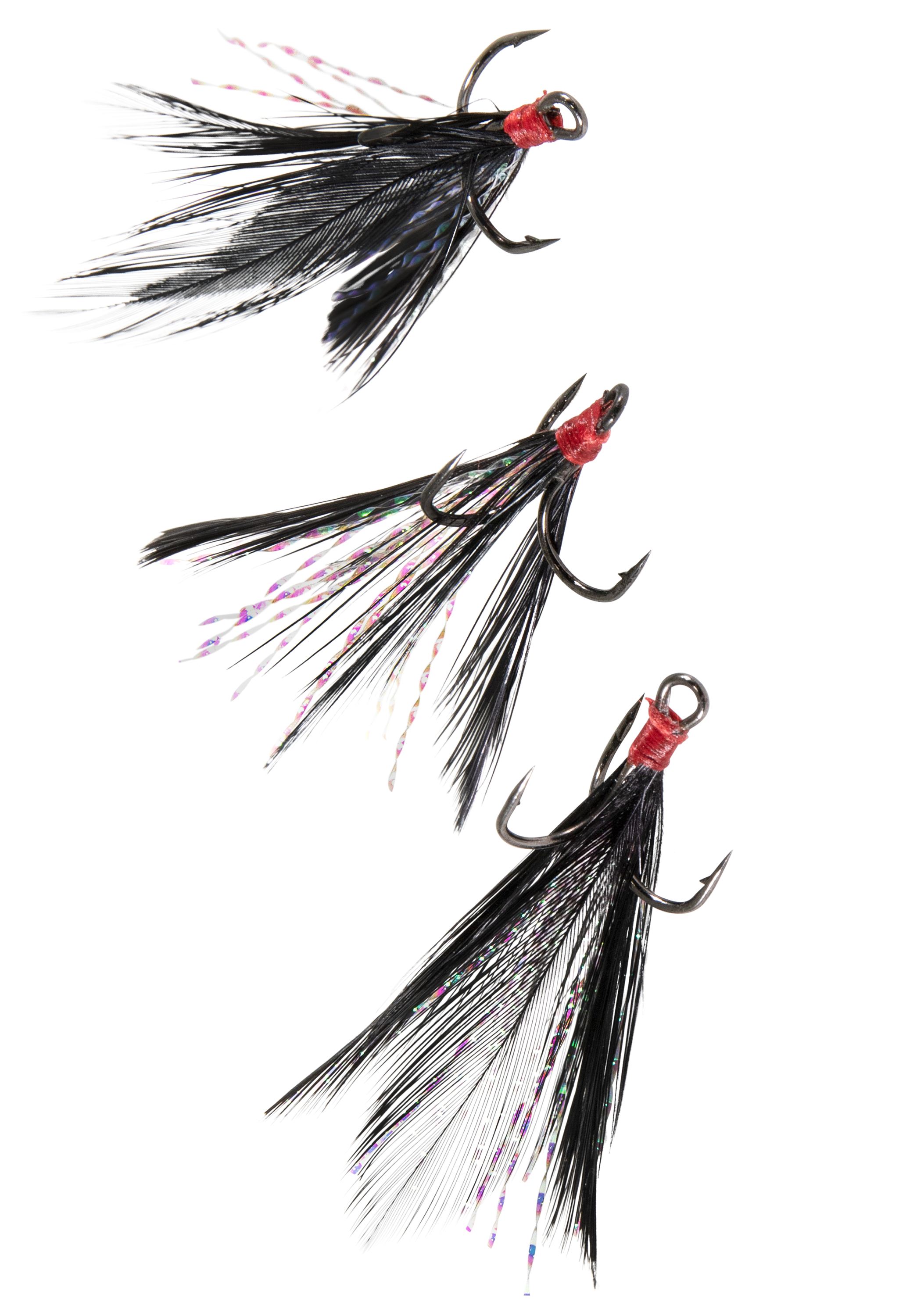 Clam Gaff Feathered Treble Hook - #8 - Black