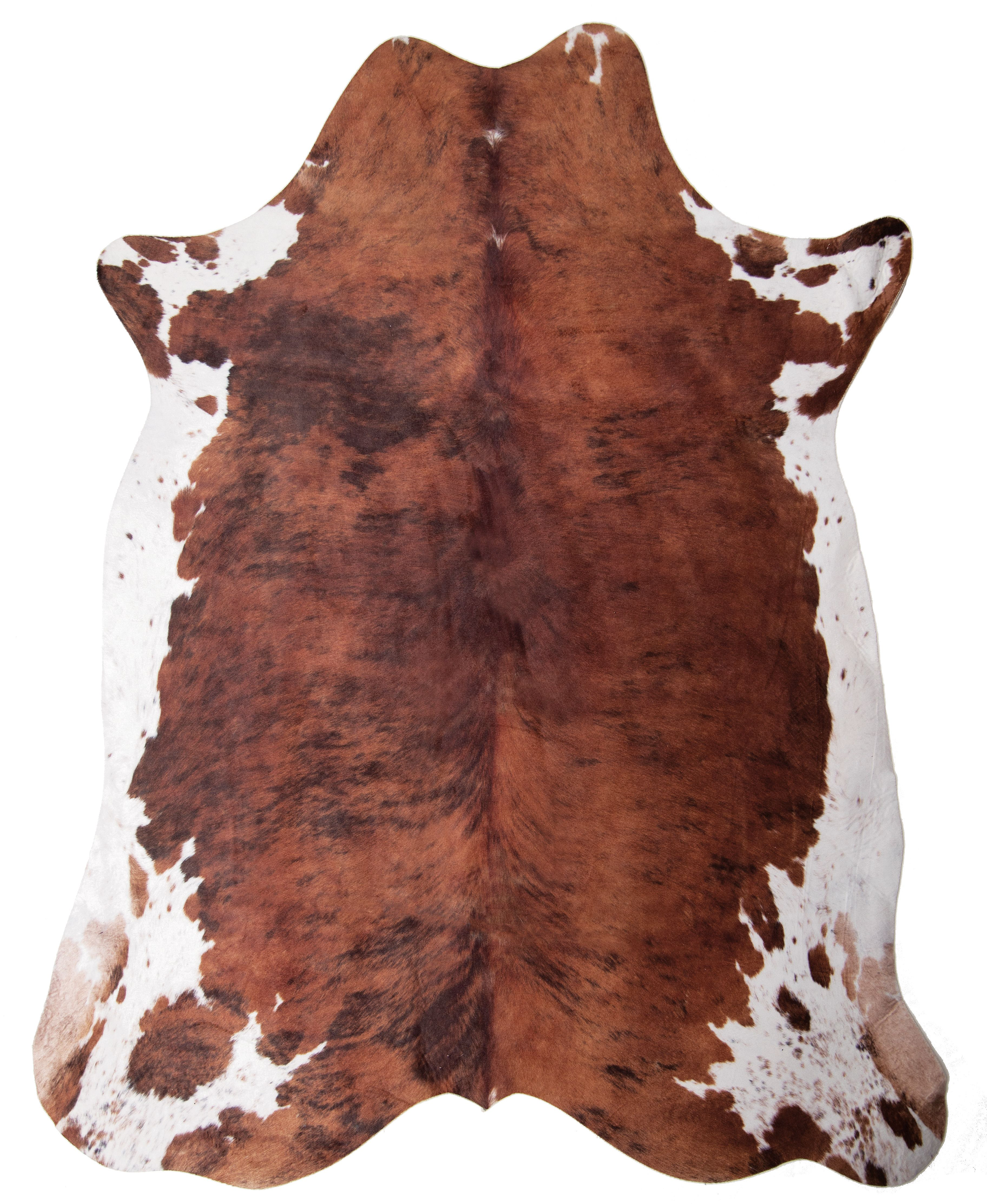 Image of "Carstens, Inc. Faux Cowhide Black & White Brindle Rug - White Belly - 30"" x 44"""