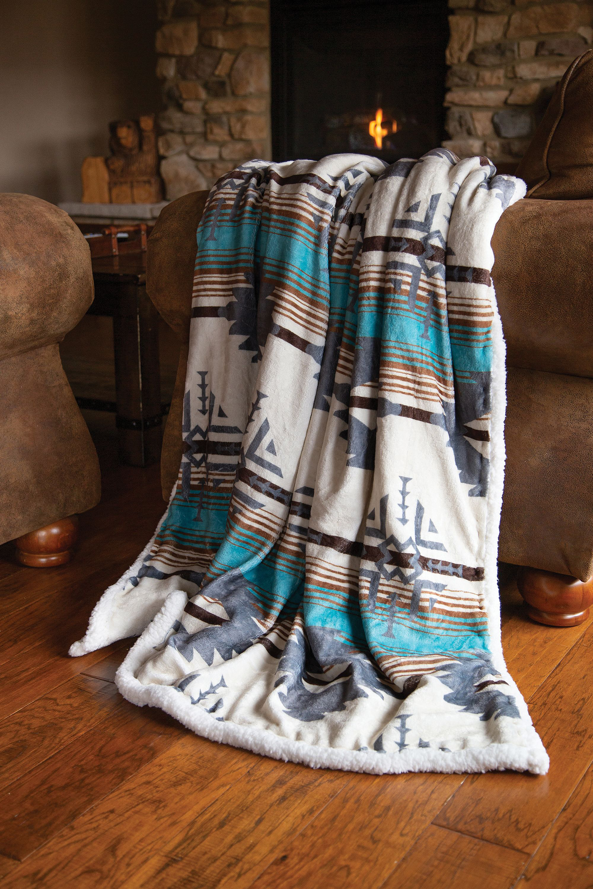 Image of Carstens, Inc. Lone Mountain Plush Throw