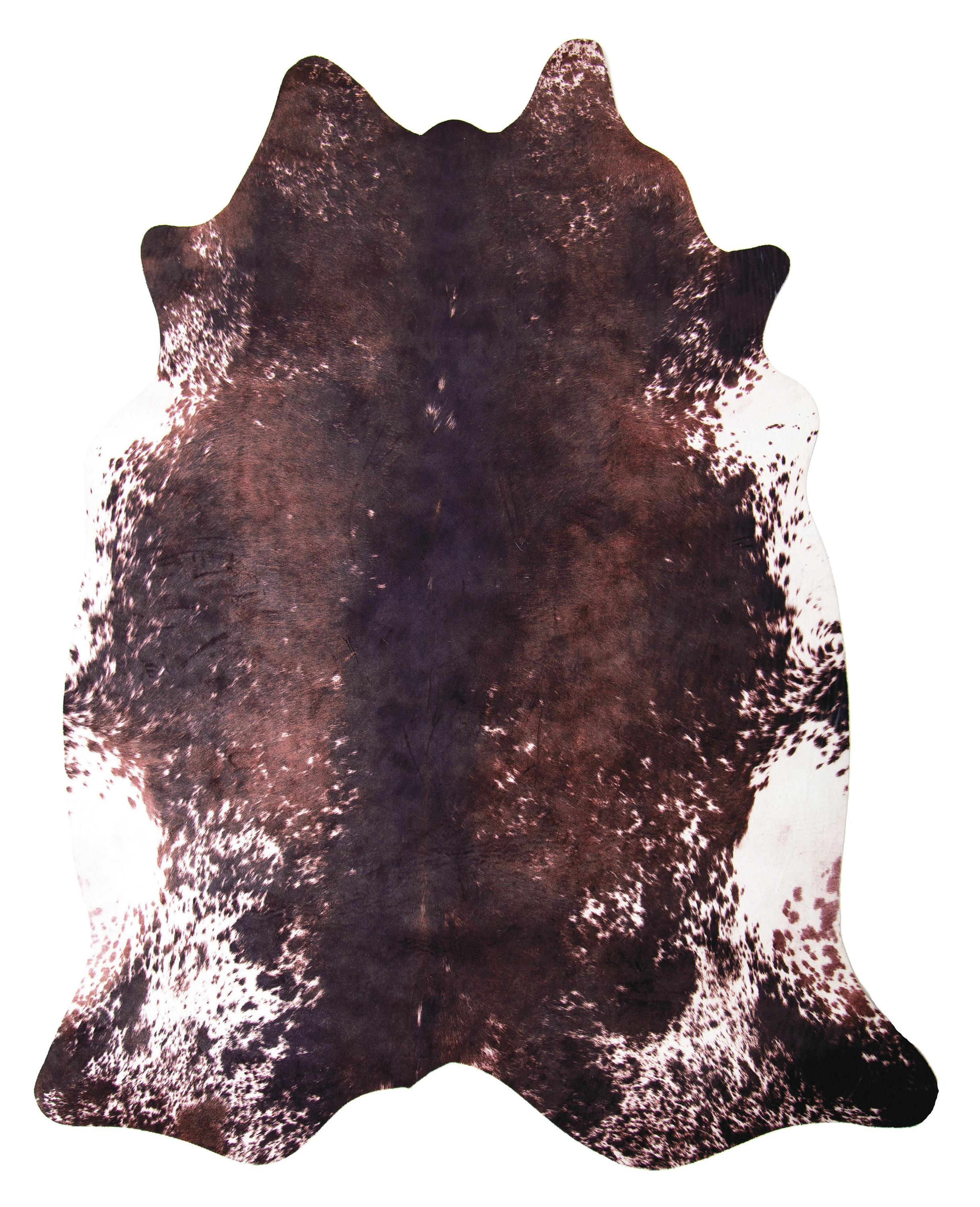 Image of "Carstens, Inc. Faux Cowhide Black & White Brindle Rug - Tri-Color - 30"" x 44"""