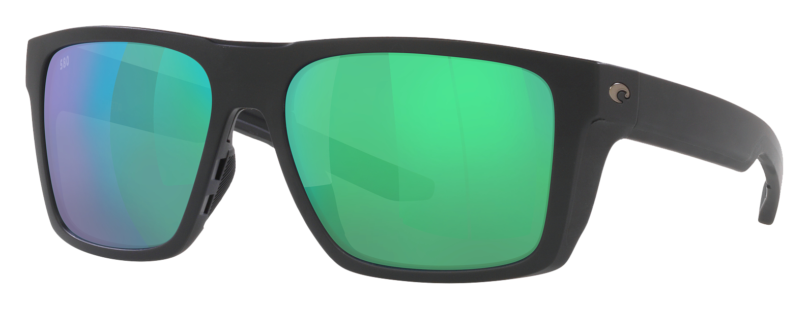 Costa Del Mar Lido 580G Glass Polarized Sunglasses - Matte Black/Green Mirror - Large