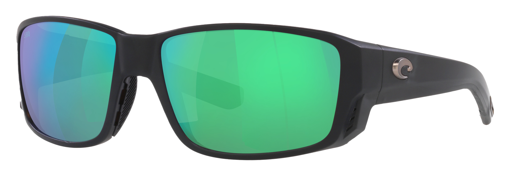 Costa Del Mar Tuna Alley PRO 580G Glass Polarized Sunglasses - Matte Black/Green Mirror - Large
