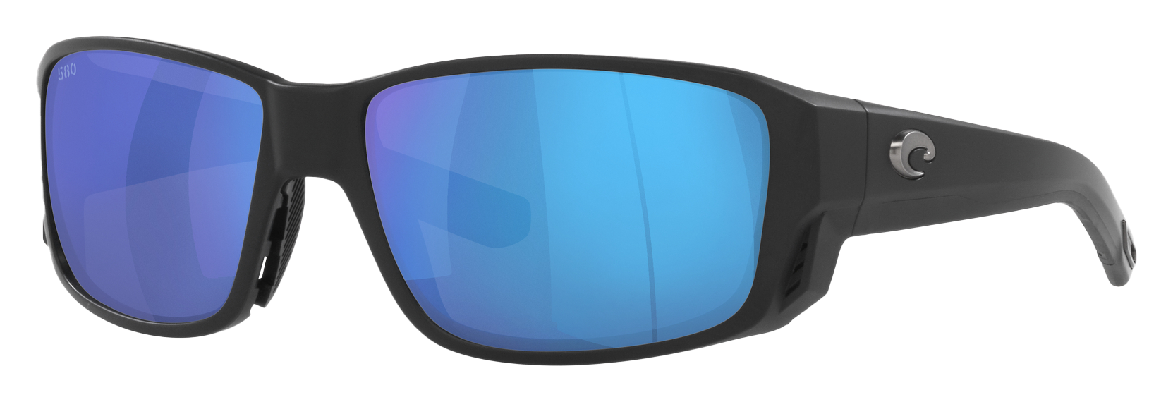 Costa Del Mar Tuna Alley PRO 580G Glass Polarized Sunglasses - Matte Black/Blue Mirror