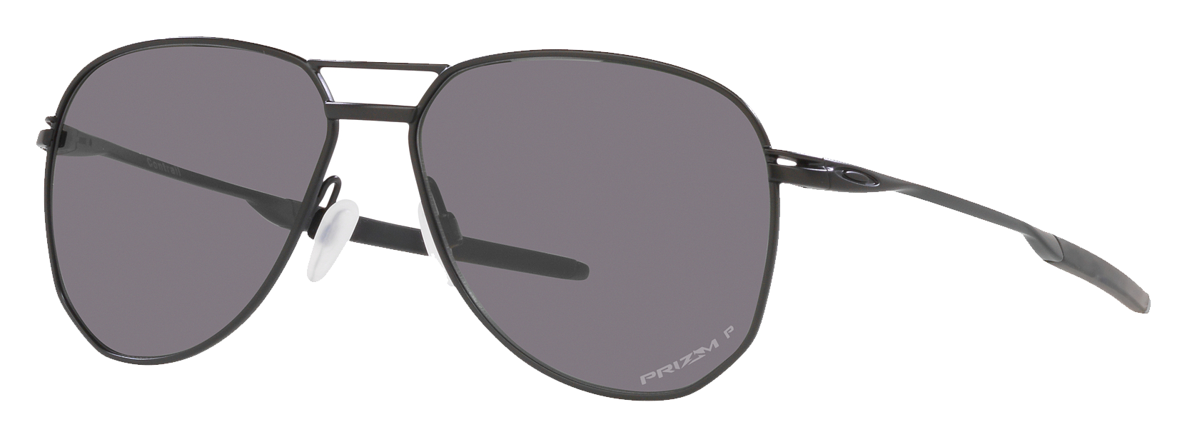 Image of Oakley Contrail OO4147 Prizm Grey Polarized Sunglasses - Satin Black/Prizm Gray - Medium