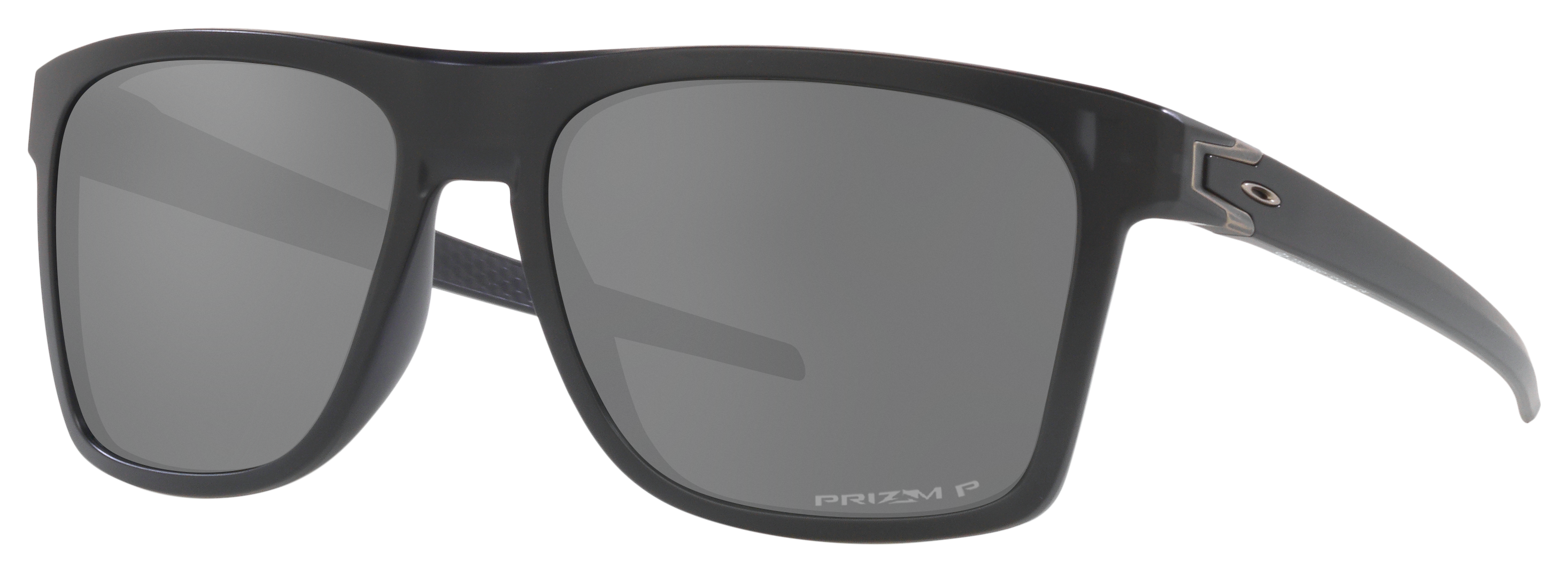 Image of Oakley Leffingwell OO9100 Prizm Grey Polarized Sunglasses - Matte Black Ink/Prizm Black - Large