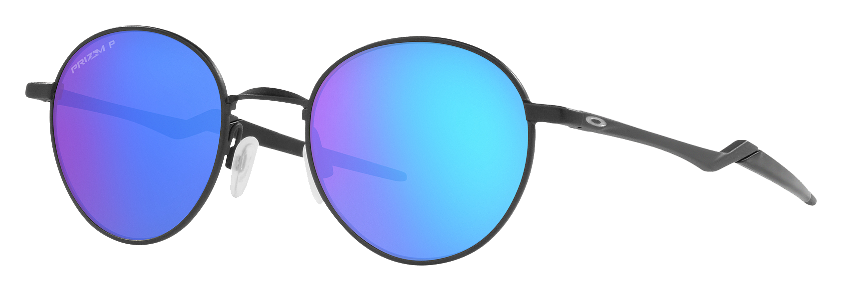 Image of Oakley Terrigal OO4146 Prizm Grey Polarized Sunglasses - Satin Light Steel/Prizm Sapphire - Standard