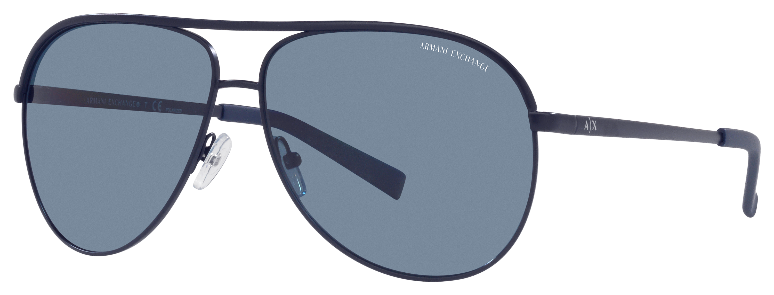 Image of Armani Exchange AX2002 Polarized Sunglasses - Matte Blue/Dark Blue - Large