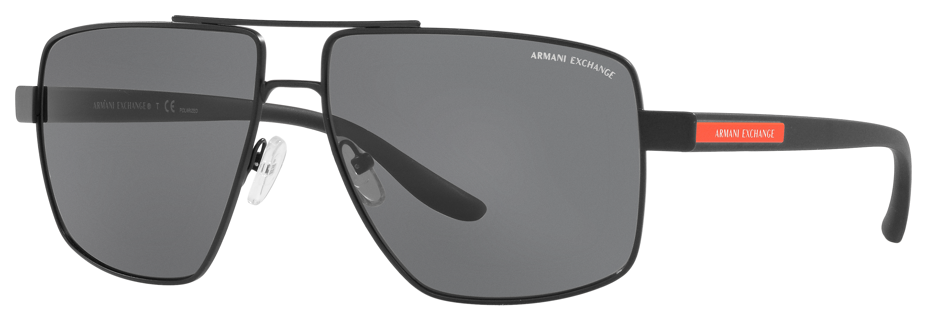 Image of Armani Exchange AX2037S Polarized Sunglasses - Matte Black/Gray - X-Large