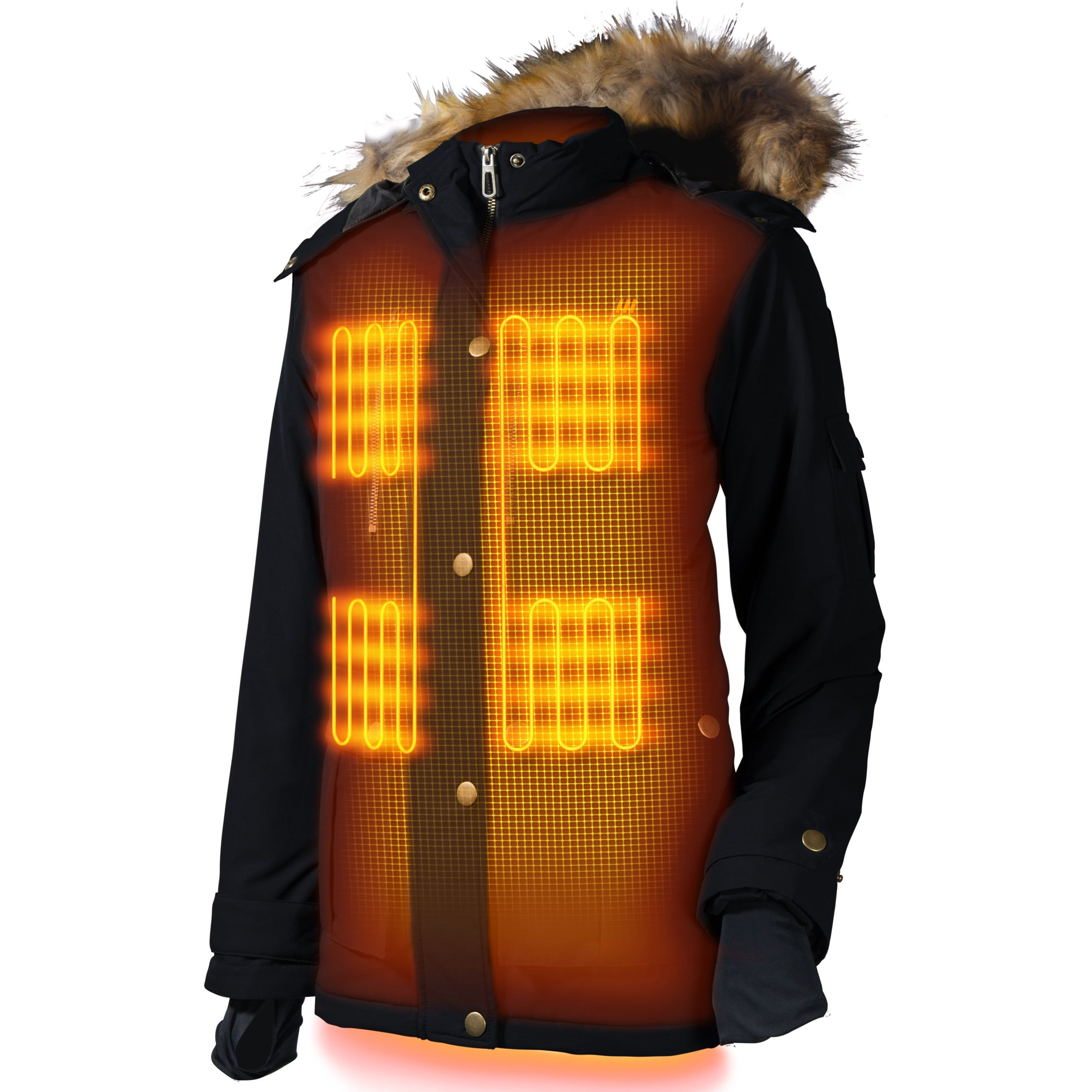 Image of Gobi Heat Arcadia Heated Parka for Ladies - Onyx - XS