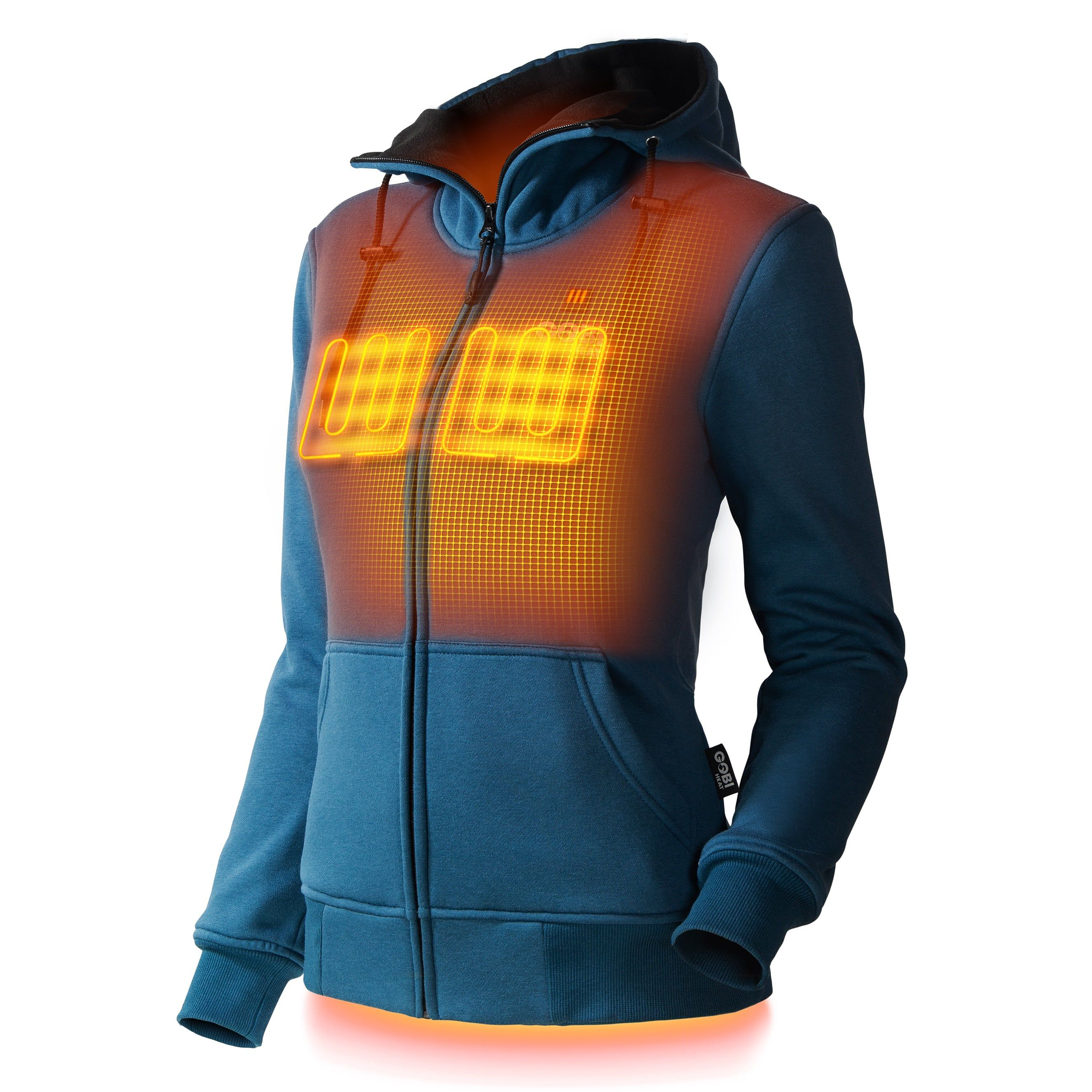 Image of Gobi Heat Ridge Heated Long-Sleeve Hoodie for Ladies - Skyline - XL