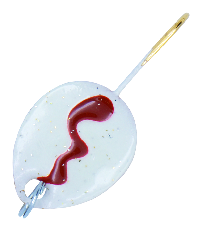 JB Lures Gem-N-Eye Gold Back Jig - #8 1/32 oz. - Red Bloodline Glow