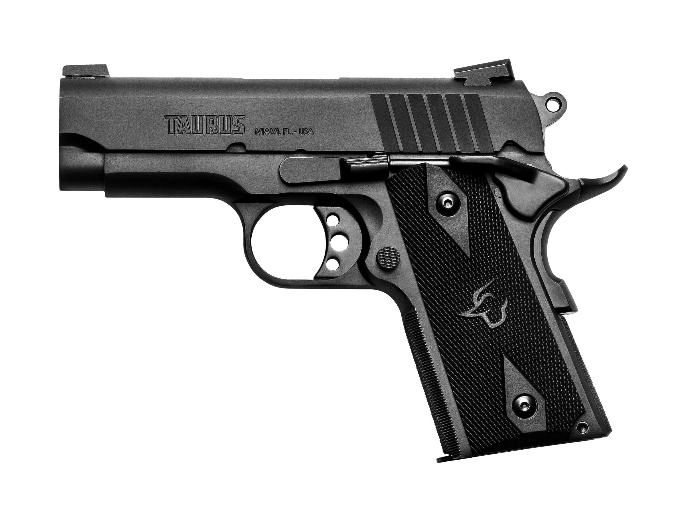 Image of Taurus 1911 Officer Semi-Auto Pistol with Double-Diamond Grips