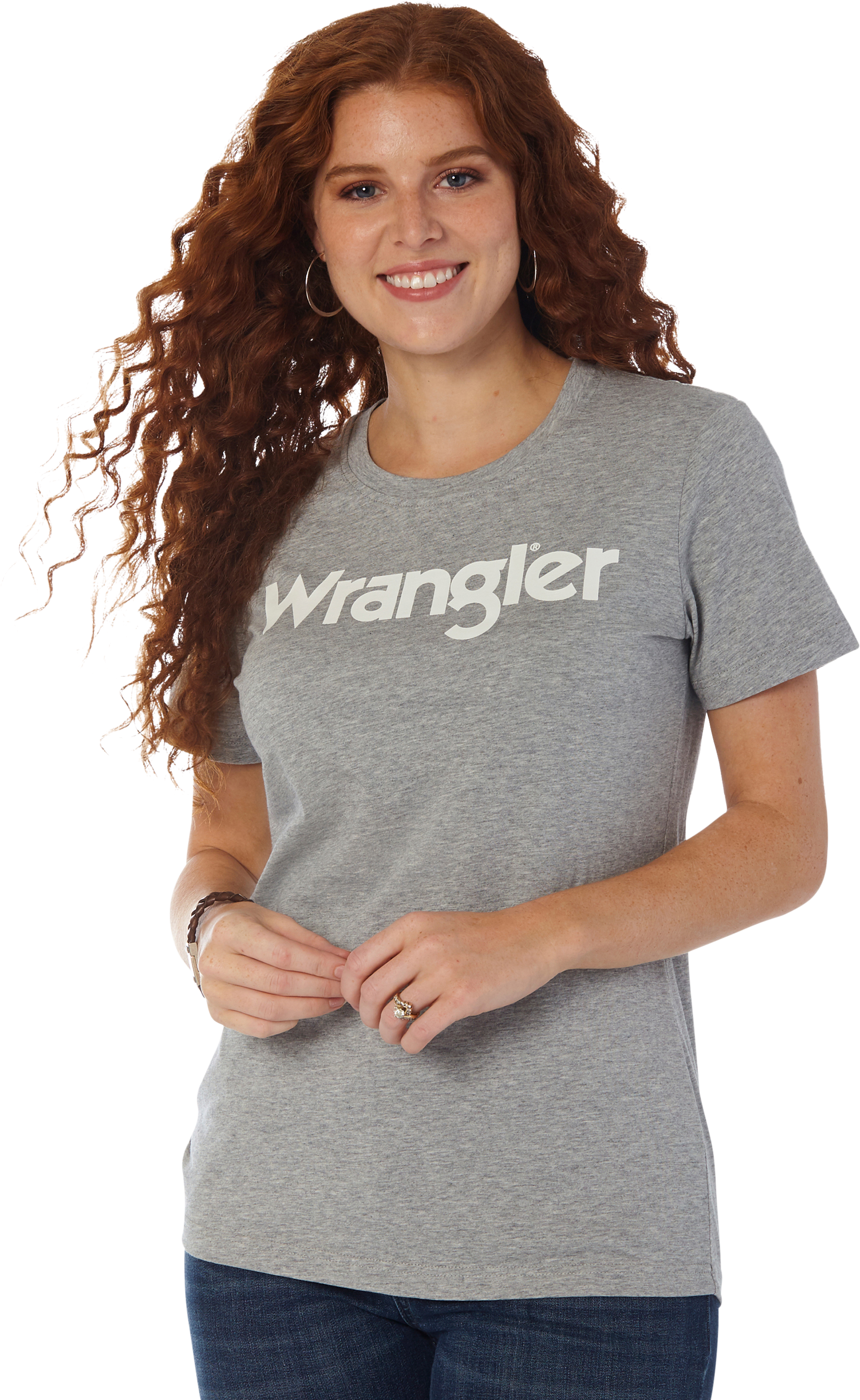 WRANGLER Slim Fit Kabel Logo Short-Sleeve T-Shirt for Ladies
