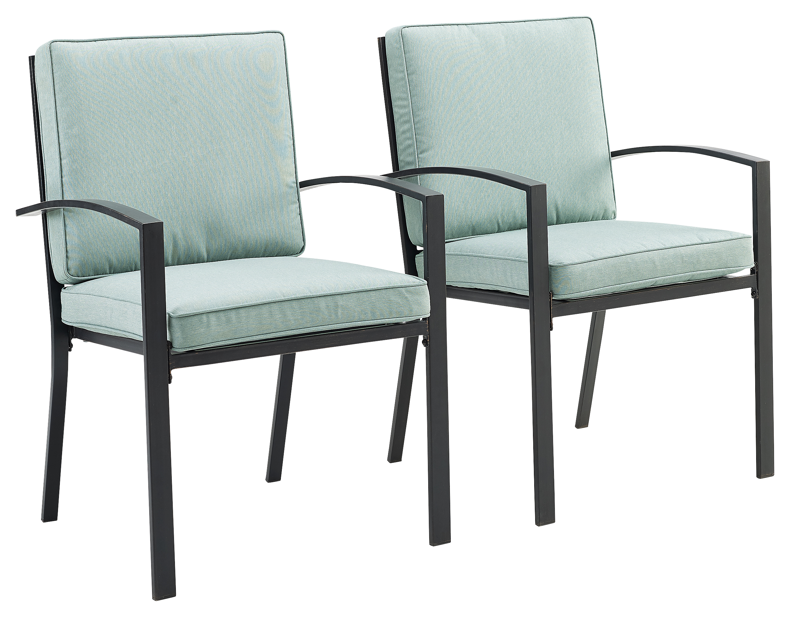 Image of Crosley Kaplan Outdoor Metal Dining Chair 2-Piece Set - Mist