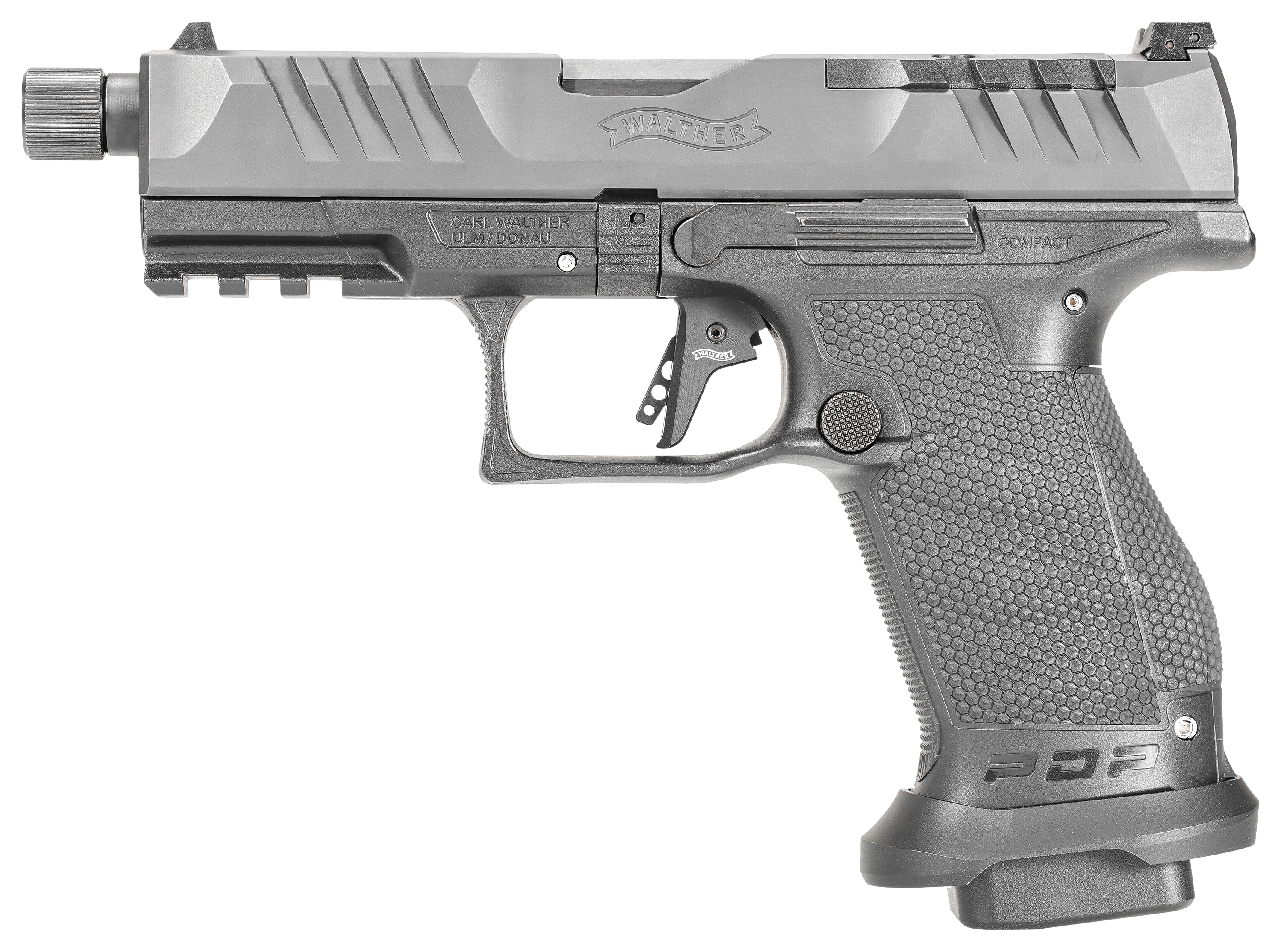 Walther PDP Pro SD Compact OpticReady SemiAuto Pistol  Black  18 Round Capacity