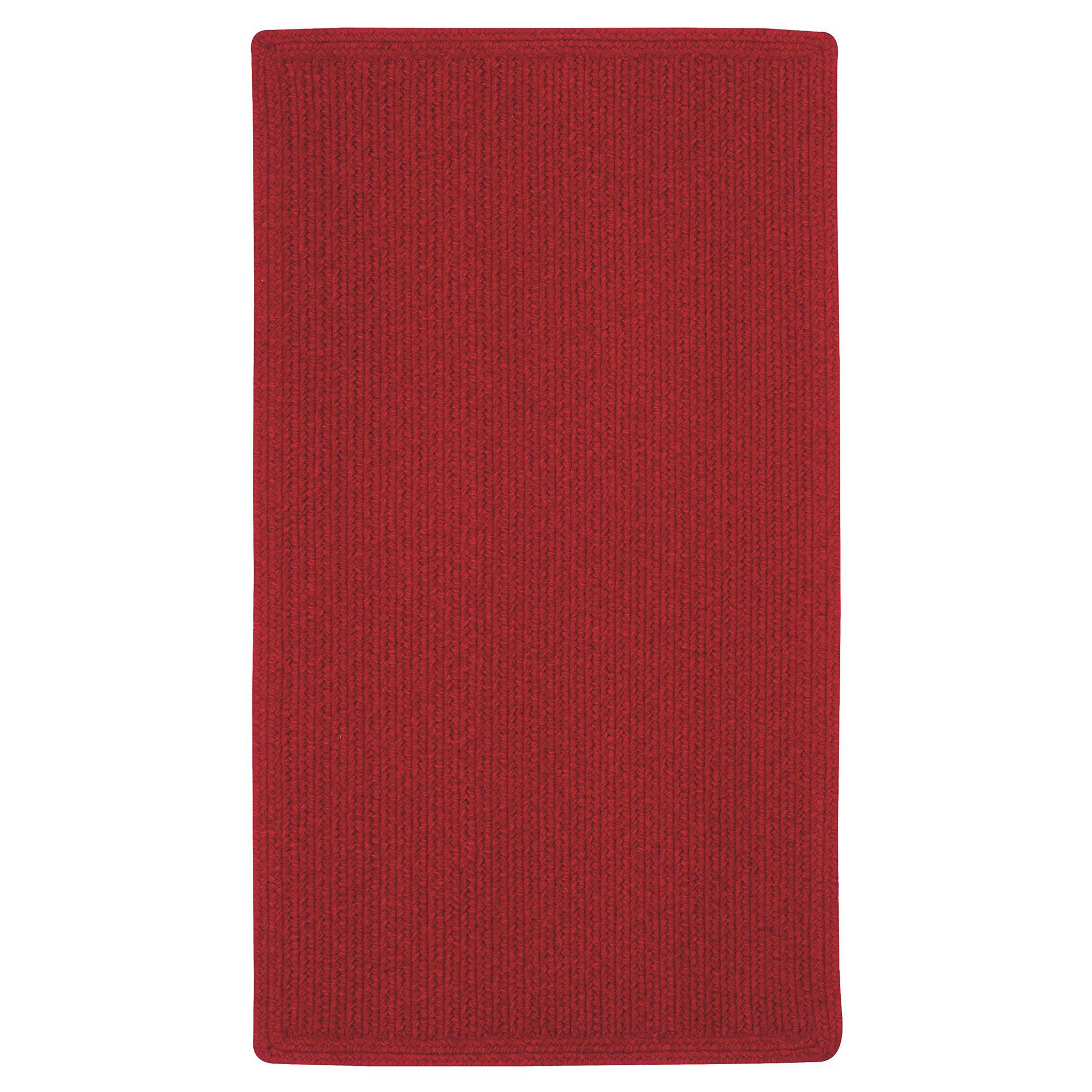 Image of Capel Manteo Wool-Blend Rectangle Area Rug - Dark Red - 5' x 8'